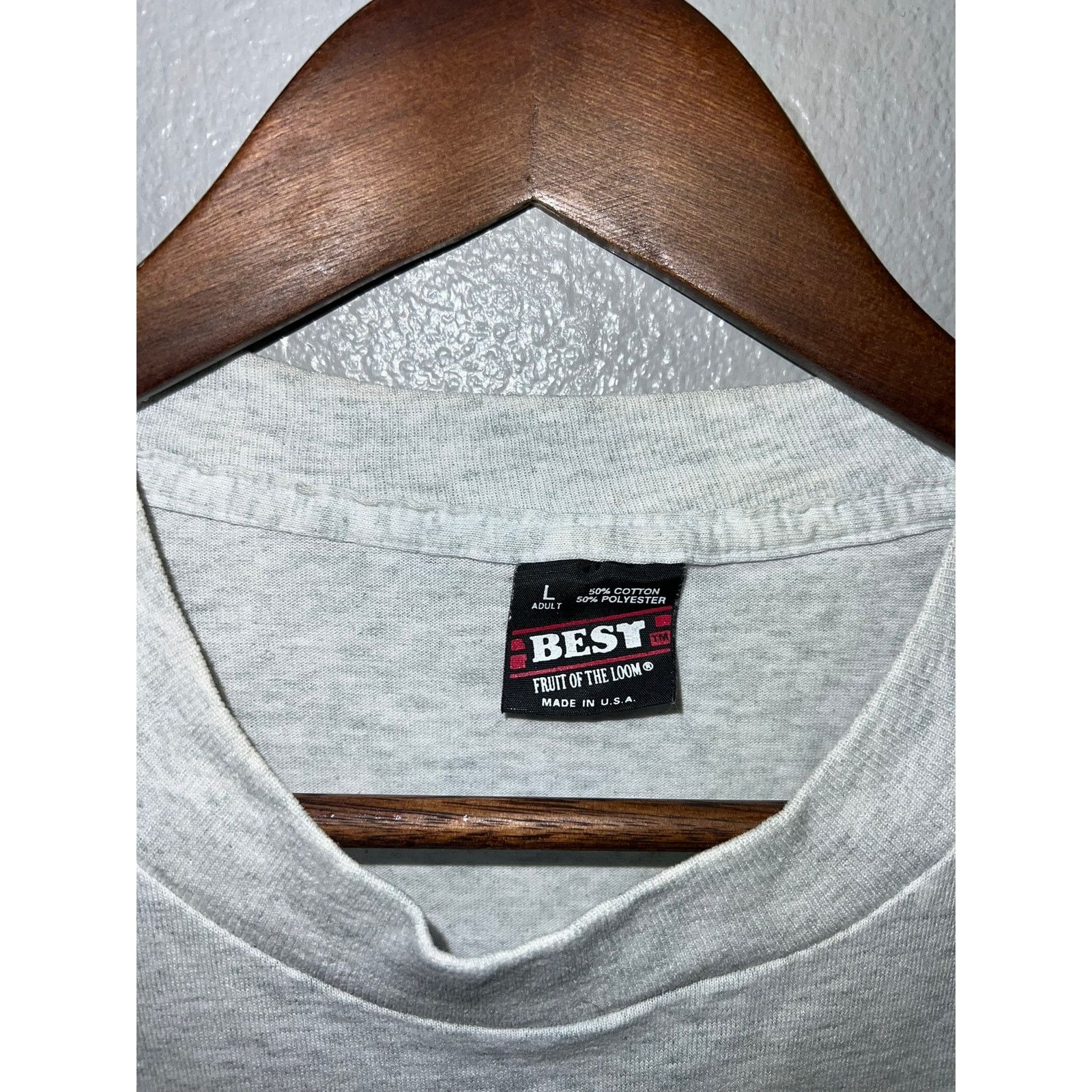 Fruit Of The Loom Vintage Trail Ride Shirt Cowboy Horse Gray Graphic Large 90s Size US L / EU 52-54 / 3 - 6 Thumbnail