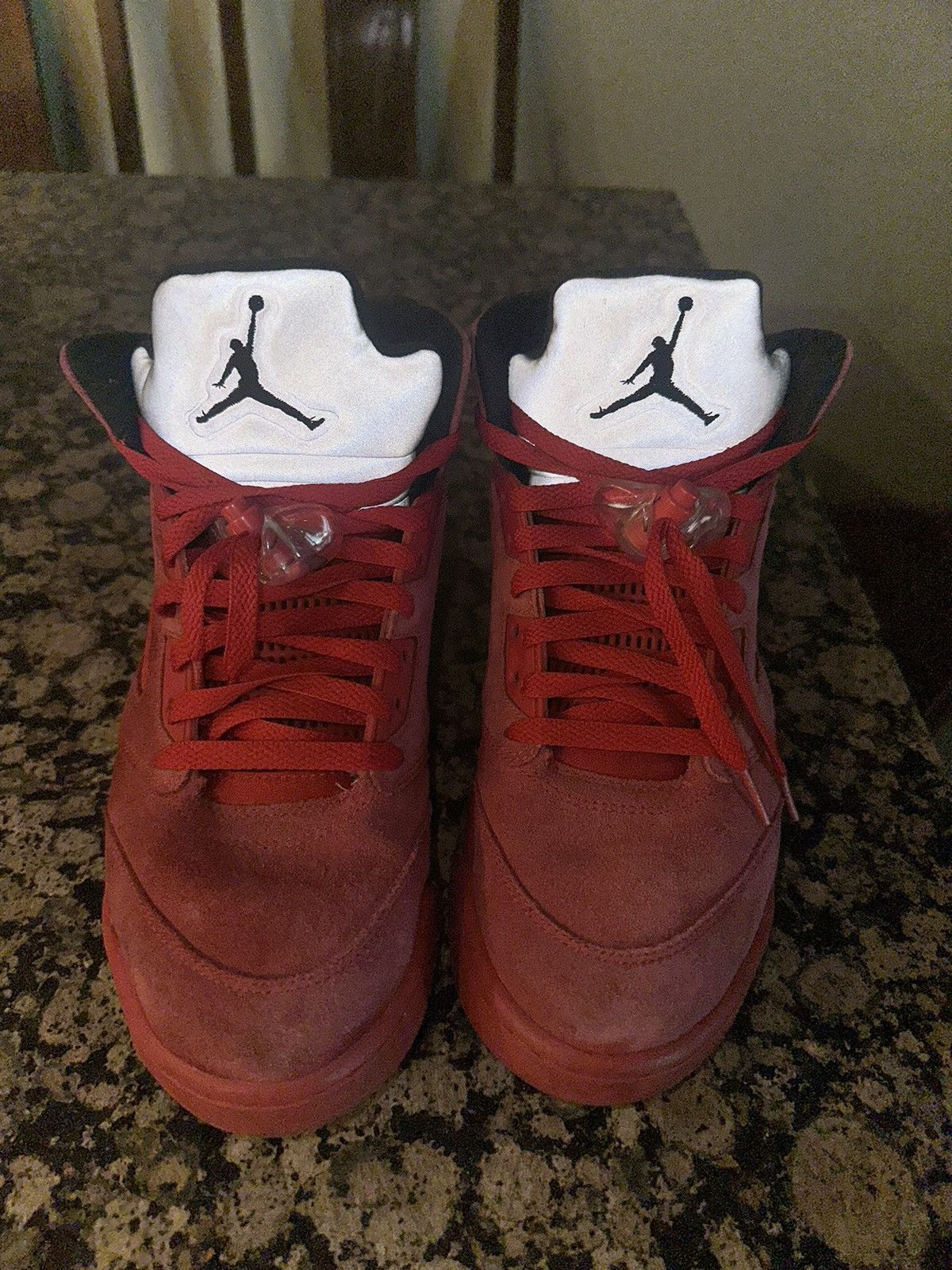 Jordan Brand × Nike Jordan retro 5 Red Suede Size US 9.5 / EU 42-43 - 4 Thumbnail