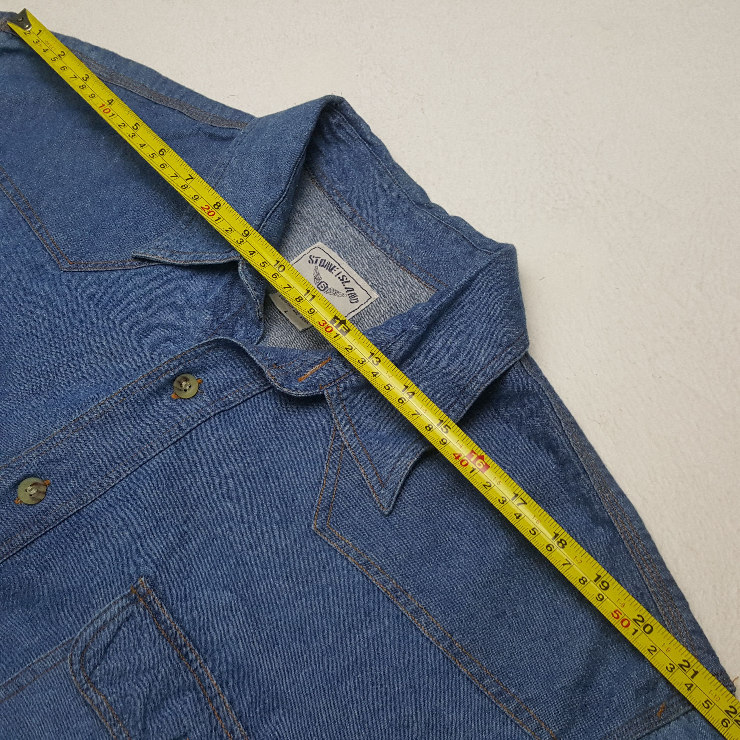 Dior × Stone Island Vintage STONE ISLAND Western Denim Style Polos 31 Size US L / EU 52-54 / 3 - 5 Thumbnail