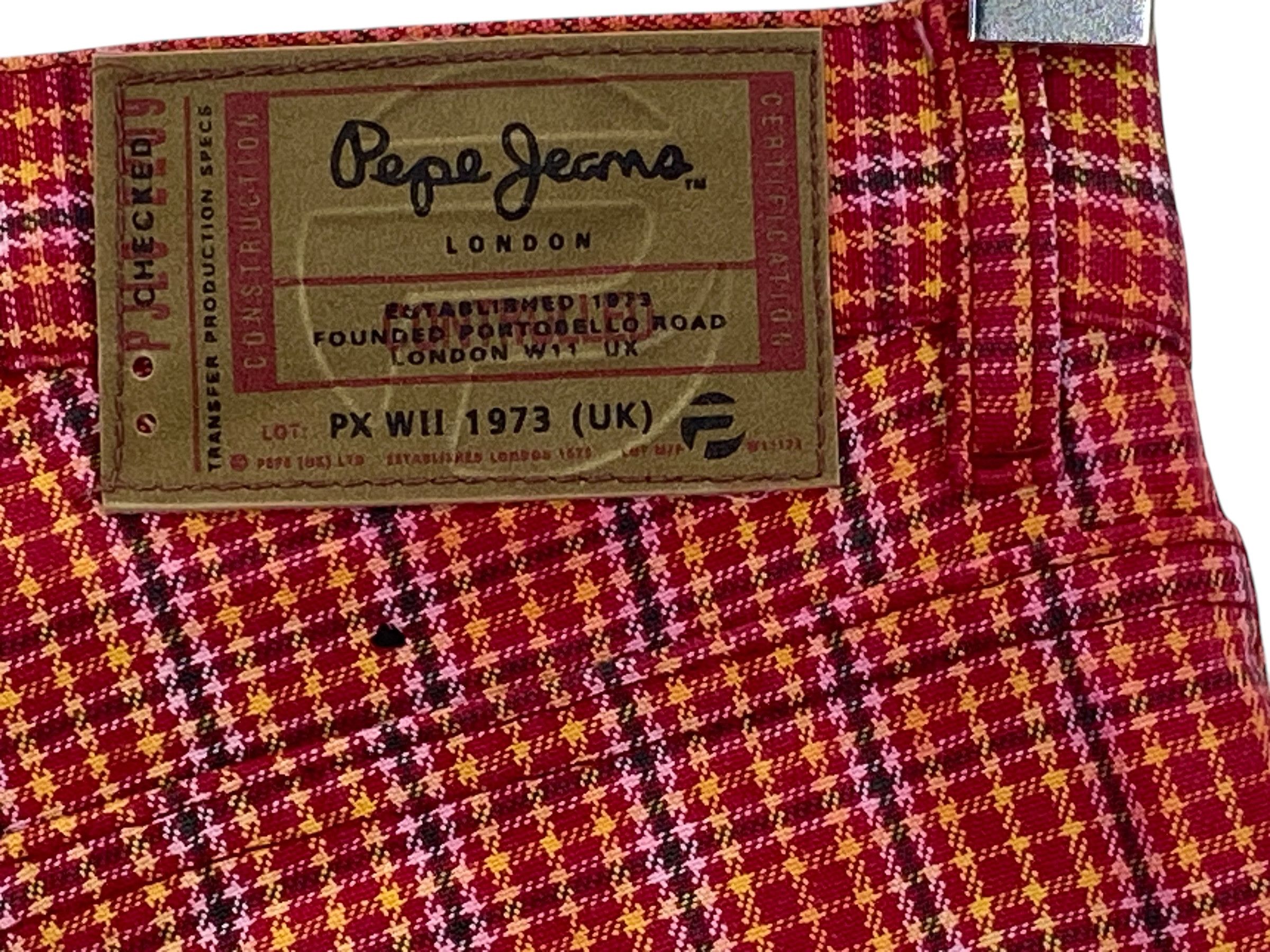 Pepe Jeans Straight Leg Denim Jeans Checkered Jeans Pants Size US 26 / EU 42 - 9 Thumbnail