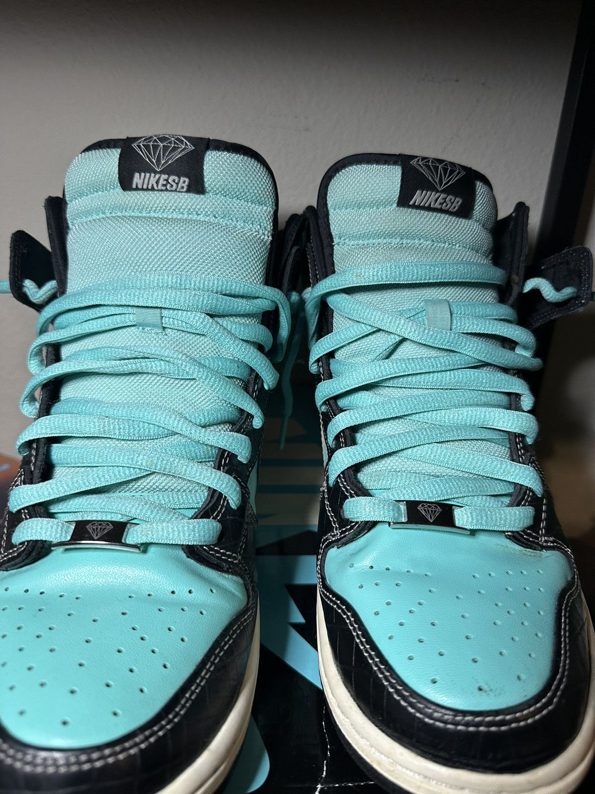 Diamond Supply Co. × Nike Nike SB Dunk High Premium x Diamond Supply Co. Tiffany 2014 Size US 10 / EU 43 - 4 Thumbnail