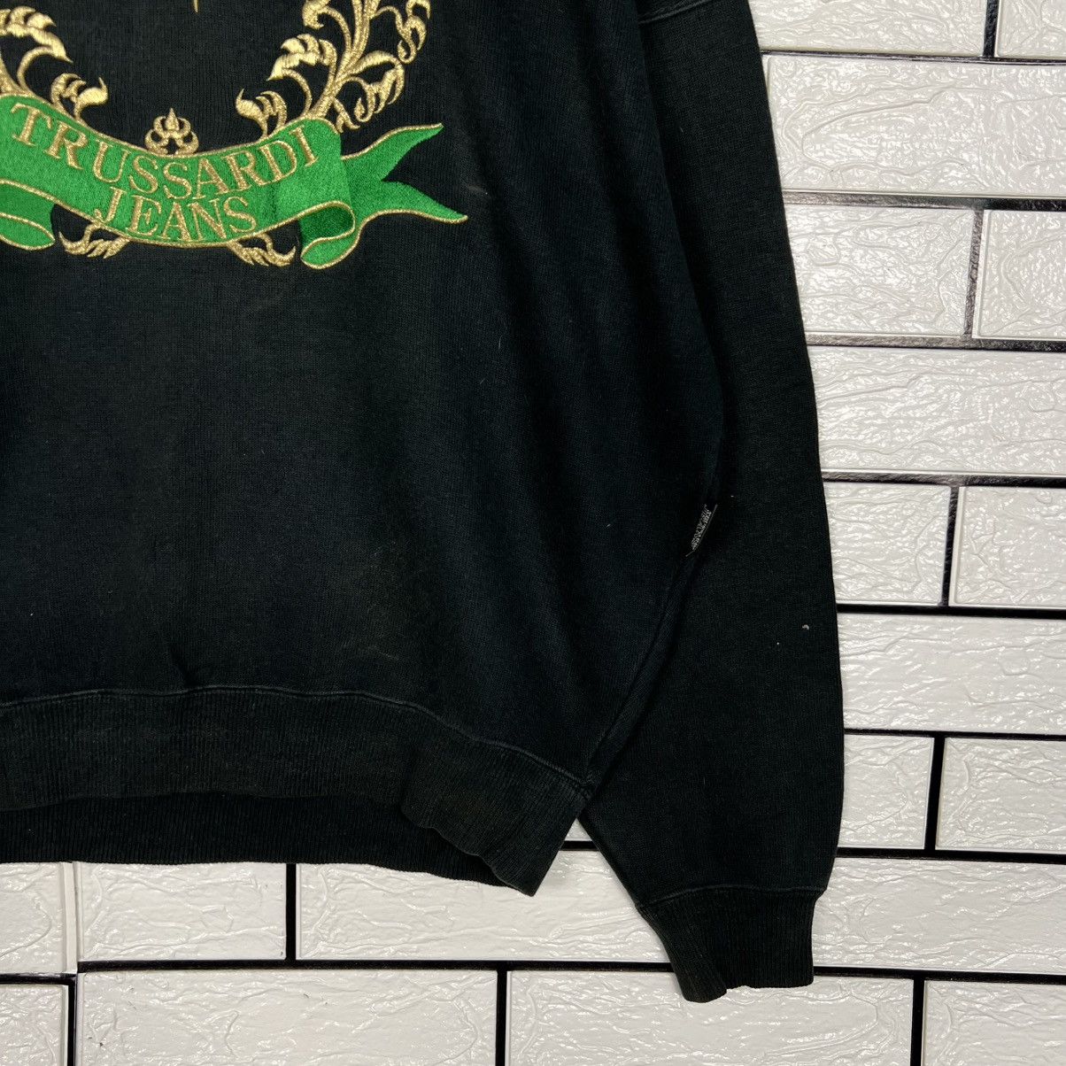 Trussardi 90's TRUSSARDI Embroidered Big Logo Sweatshirt #4014-C183 Size US M / EU 48-50 / 2 - 7 Thumbnail