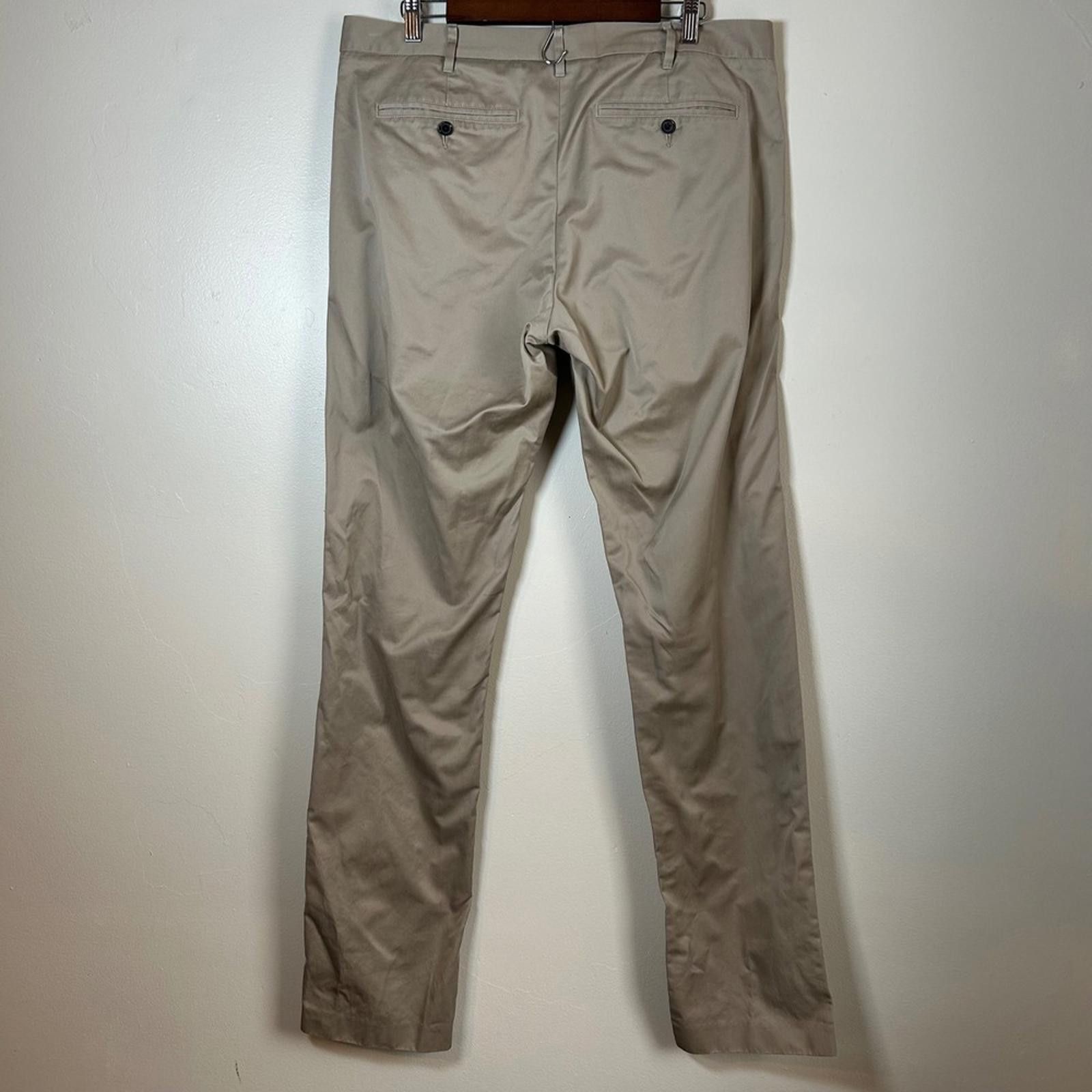 Bonobos BONOBOS Slim Fit Khaki Chinos Flat Front Cotton Pants Size US 36 / EU 52 - 2 Thumbnail