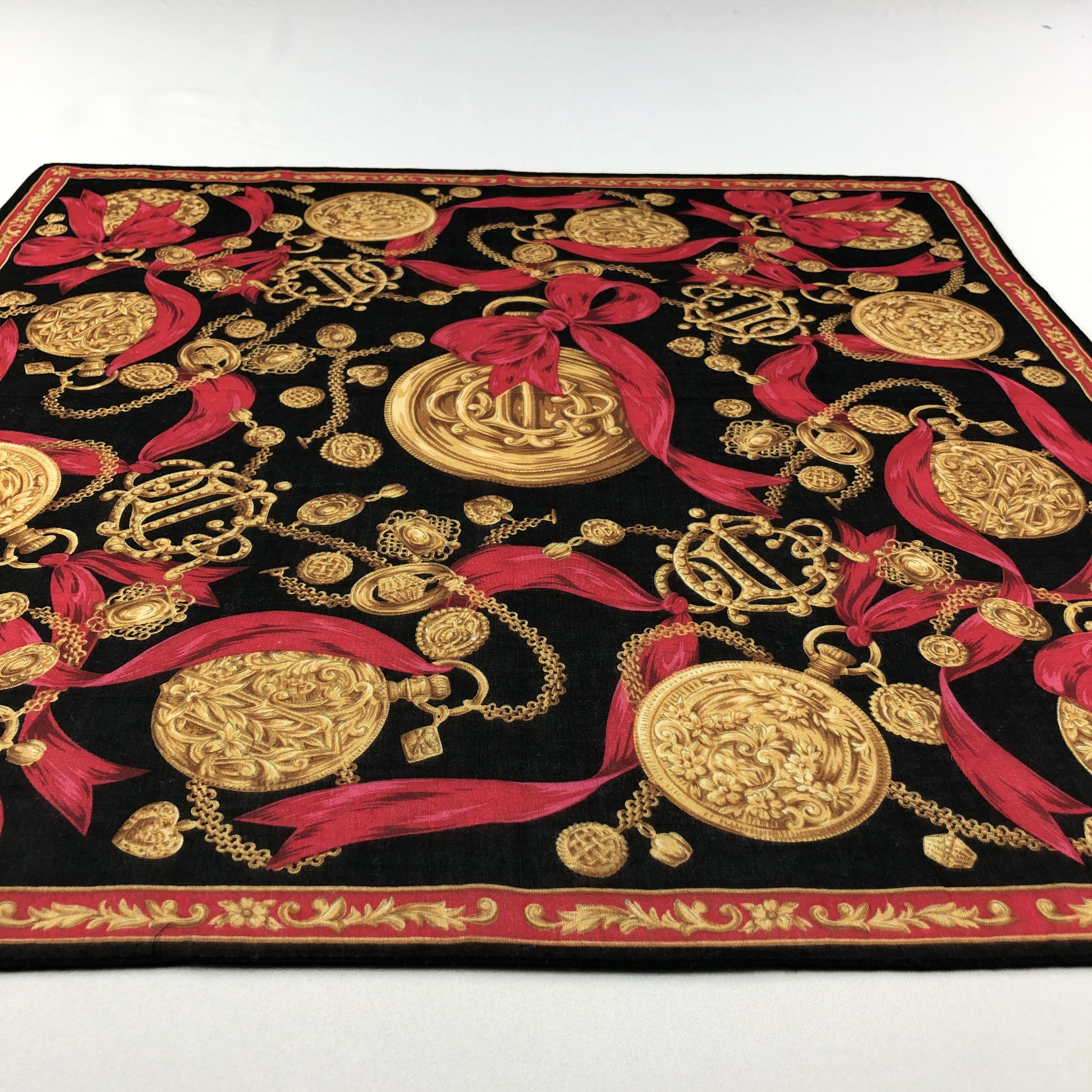 Christian Dior Monsieur Christian Dior Handkerchief Neckerchief Bandana H2922 Size ONE SIZE - 4 Thumbnail