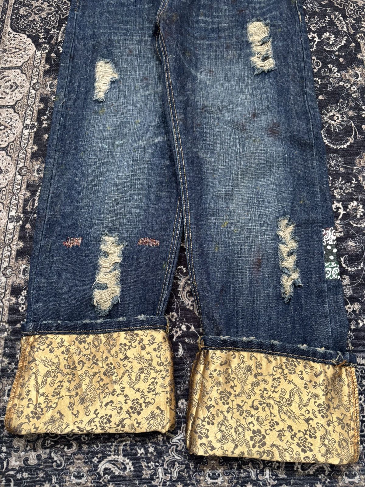 CLOT × Levi's Clot Union Rail Design x Levi's 501 Denim Indigo Pants Size US 30 / EU 46 - 3 Thumbnail
