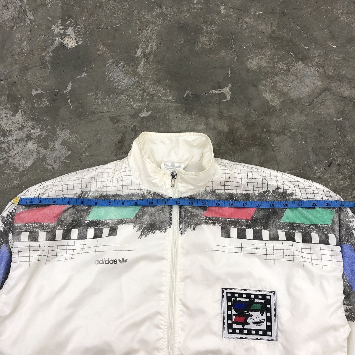 Adidas × Vintage Vintage 90s Adidas Zipper Windbreaker Size US L / EU 52-54 / 3 - 13 Thumbnail