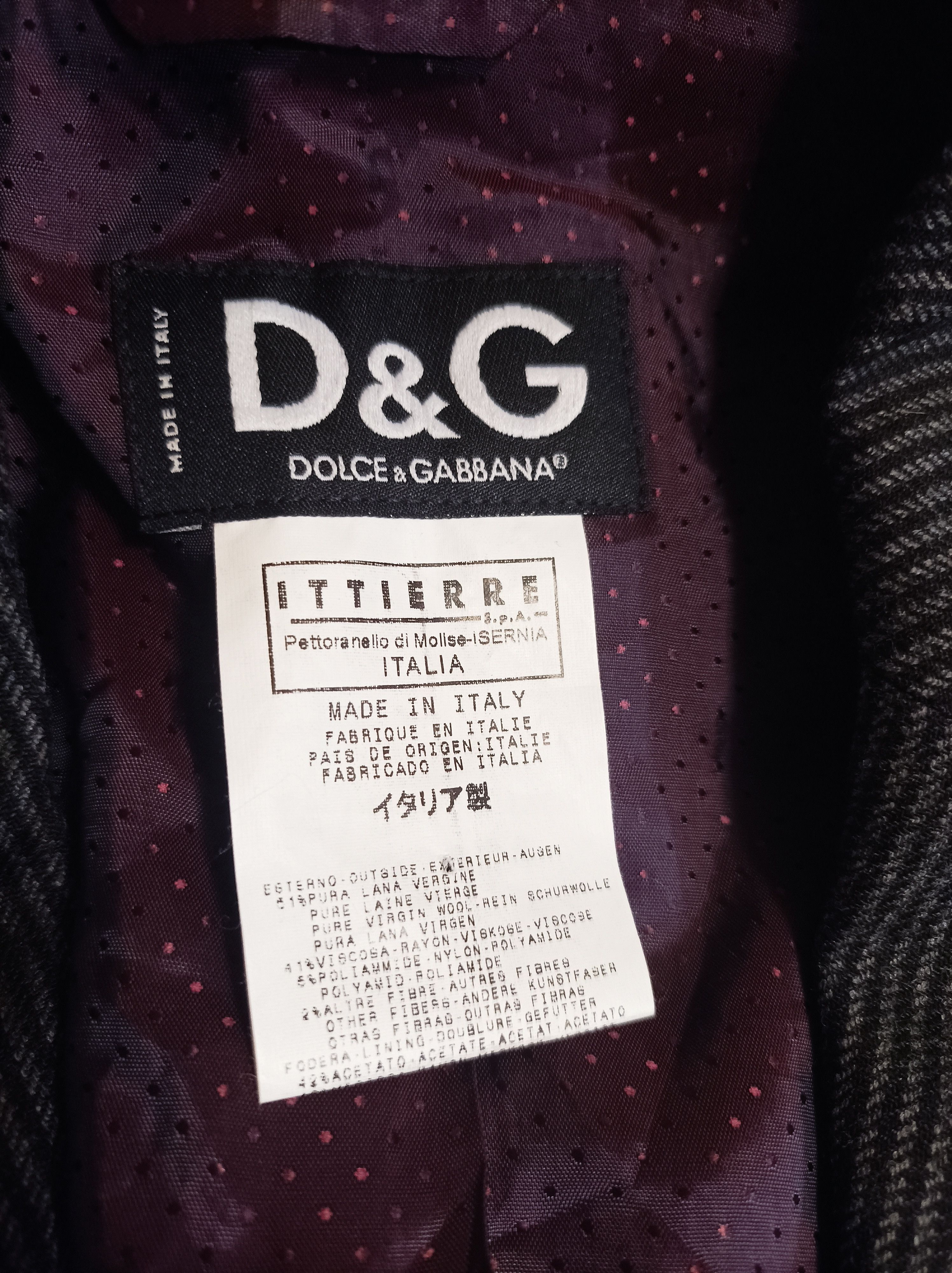 Dolce & Gabbana × Vintage Vintage Dolce & Gabbana Italy Wool Blazer striped y2k Jacket Size L / US 10 / IT 46 - 5 Thumbnail