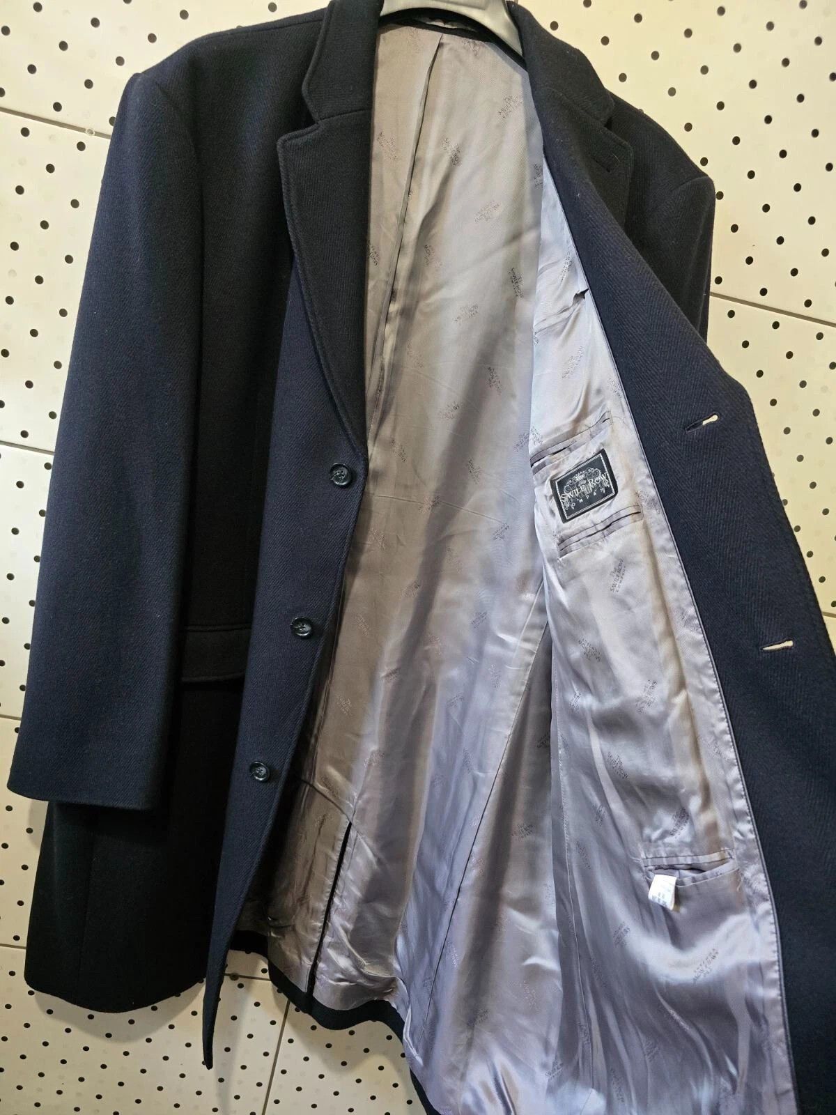 Savile Row SAVILE ROW Cashmere & Wool Pea Coat Dark Charcoal Size 46R Size US L / EU 52-54 / 3 - 6 Thumbnail