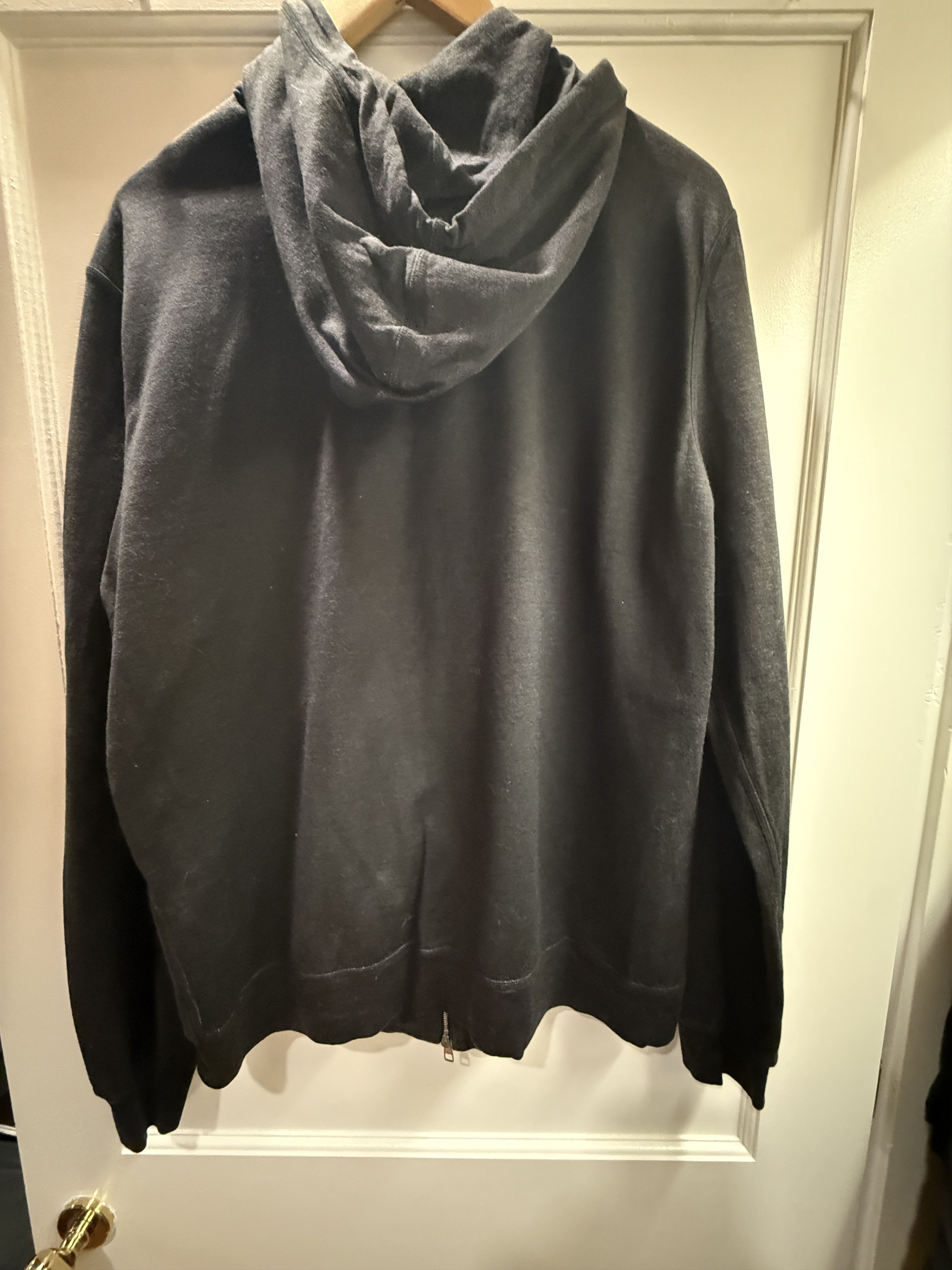 Louis Vuitton Louis Vuitton LV Logo Hooded Sweatshirt XXL Dark Charcoal Size US XXL / EU 58 / 5 - 4 Thumbnail
