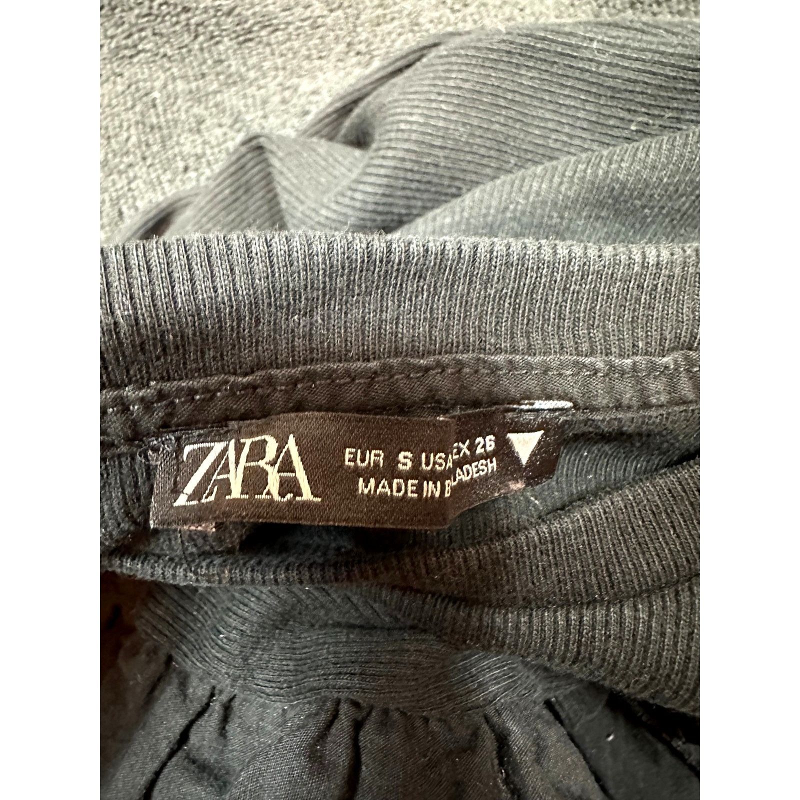 Zara Zara Puff Sleeve Ribbed Bodysuit - Black - size S Size S / US 4 / IT 40 - 12 Thumbnail