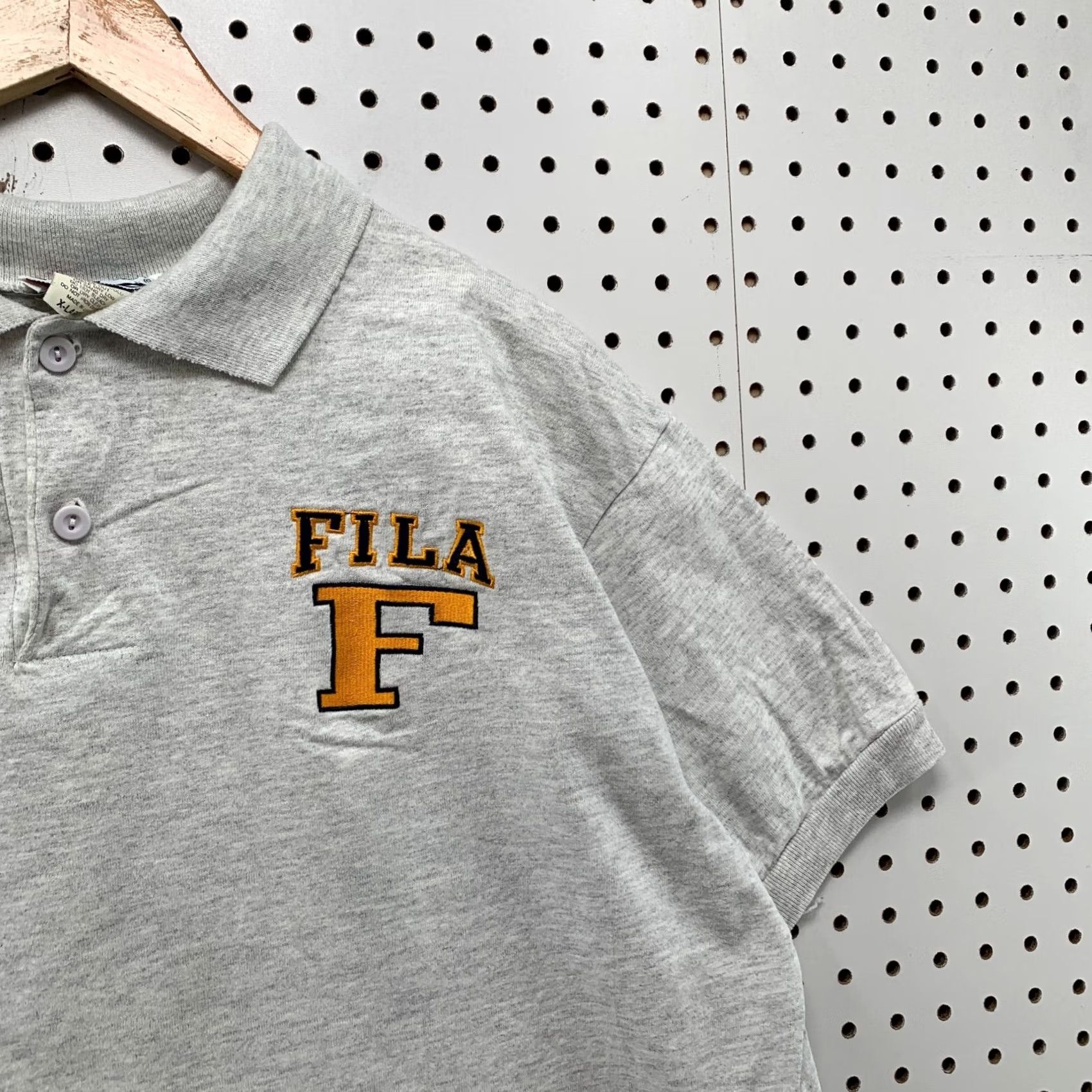 Fila Vintage FILA Polo Shirt Mens XL Gray Yellow Embroidered Logo Made In USA Size US XL / EU 56 / 4 - 6 Thumbnail