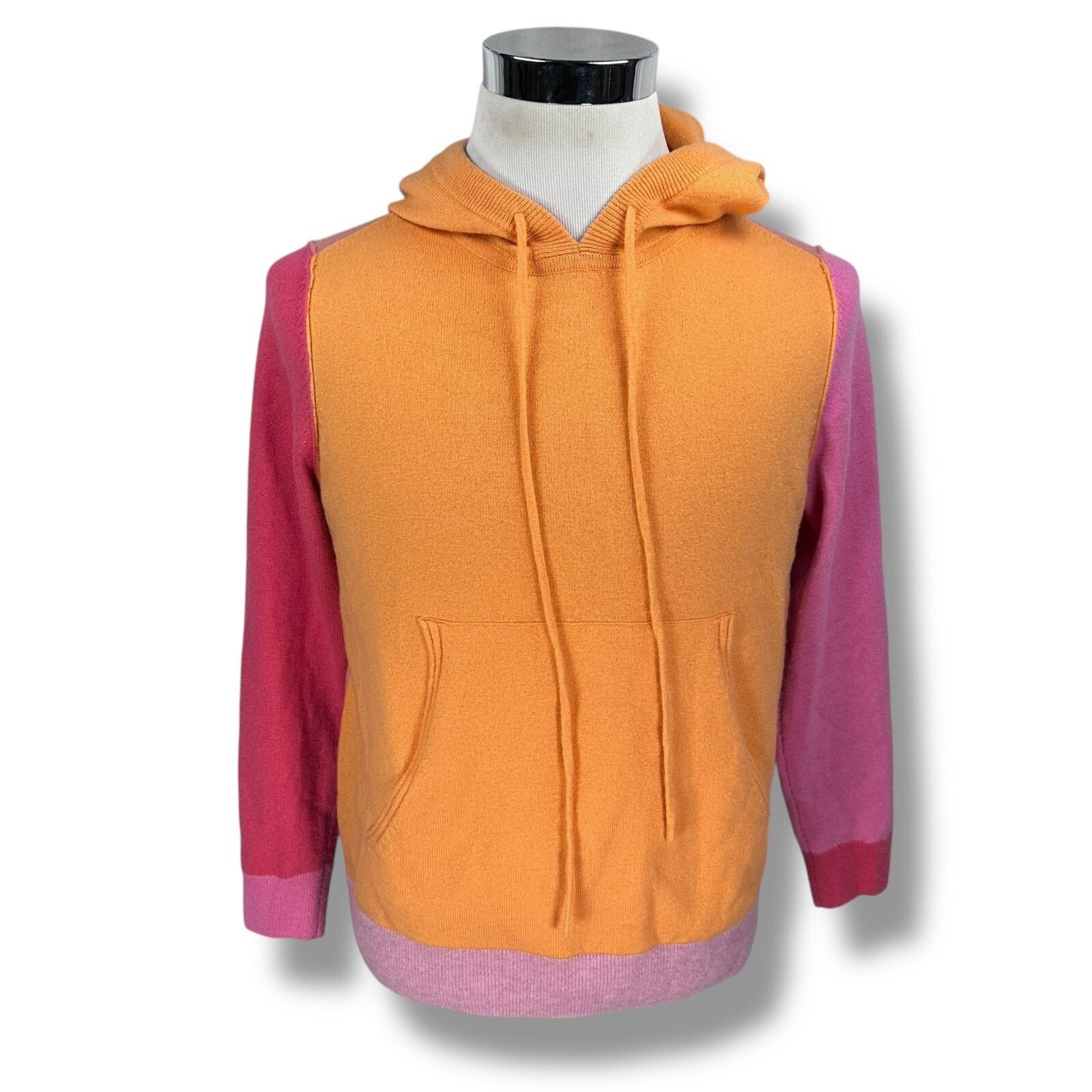 Collaboration Hoodie Women’s XS Colorblock Orange Sweater