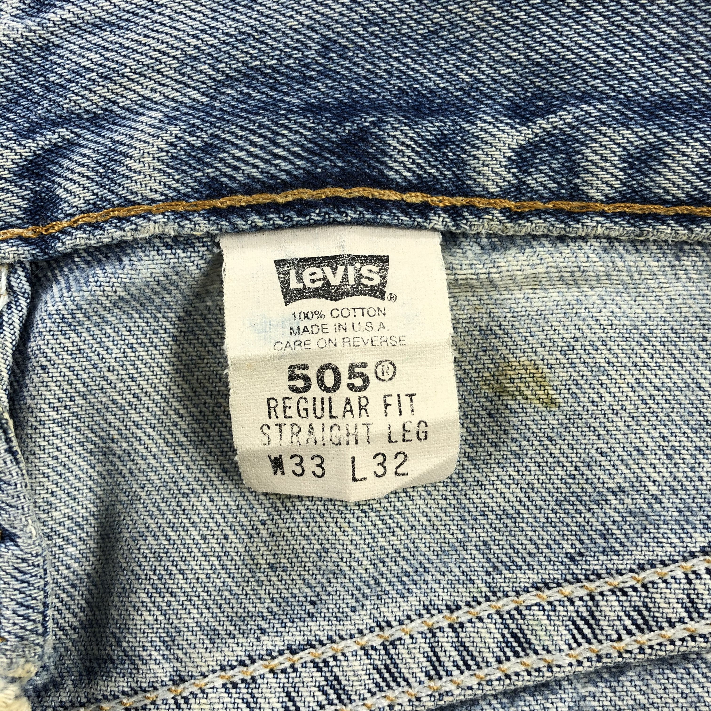 Levi's × Vintage Vintage 90s Ripped Levis 505 Jeans-JM2451 Size US 34 / EU 50 - 13 Thumbnail