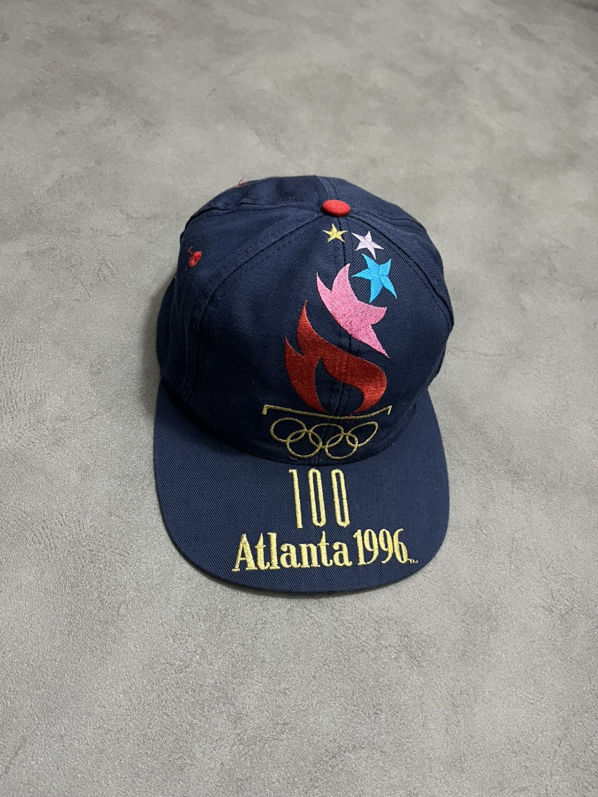 Logo 7 vintage 1996 Atlanta Olympics logo 7 Olympic torch SnapBack Size ONE SIZE - 1 Thumbnail