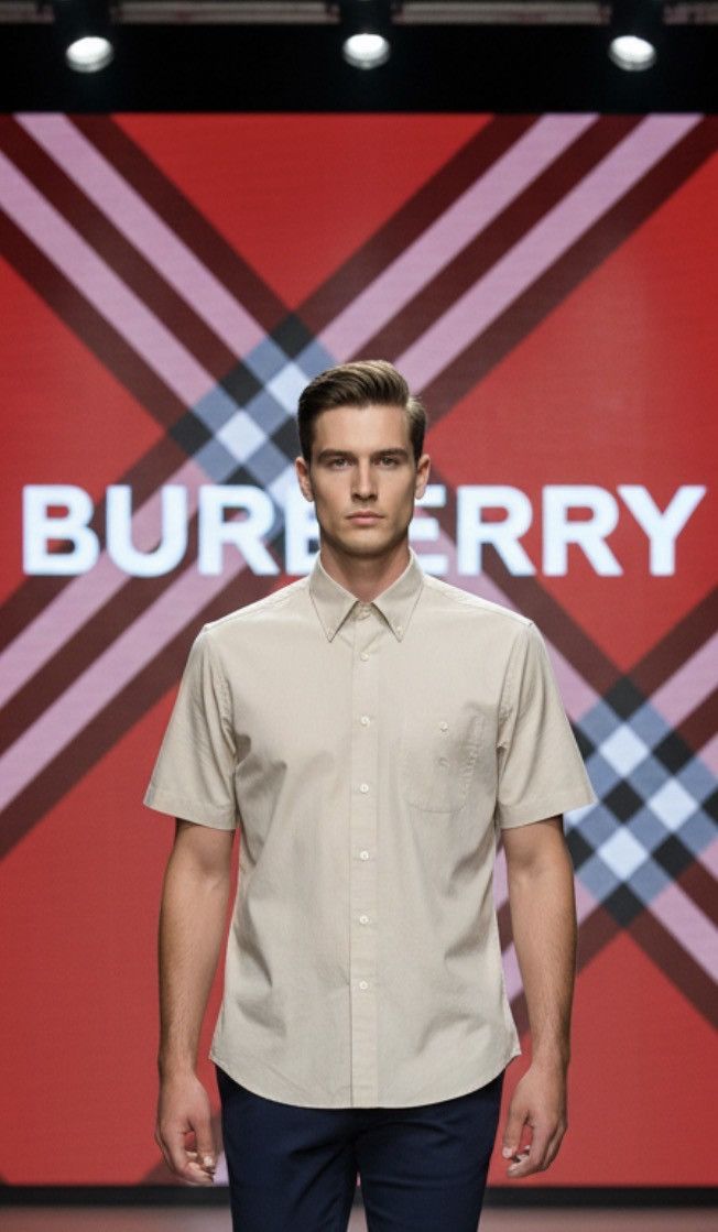 Burberry 🔥 Burberry London beige shirt short sleeve size xl Size US XL / EU 56 / 4 - 1 Thumbnail