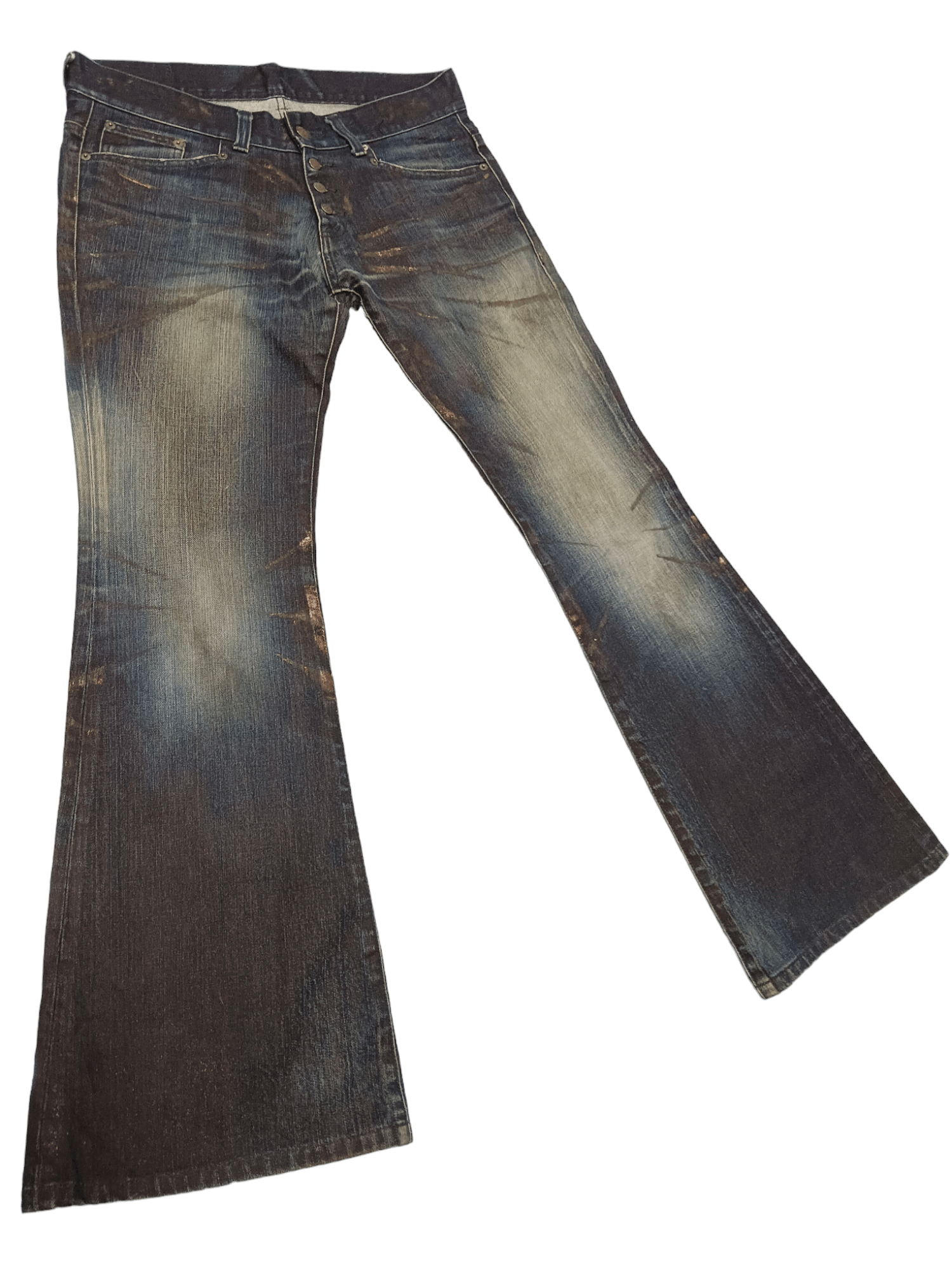 Tornado Mart Python Print Flare Jeans