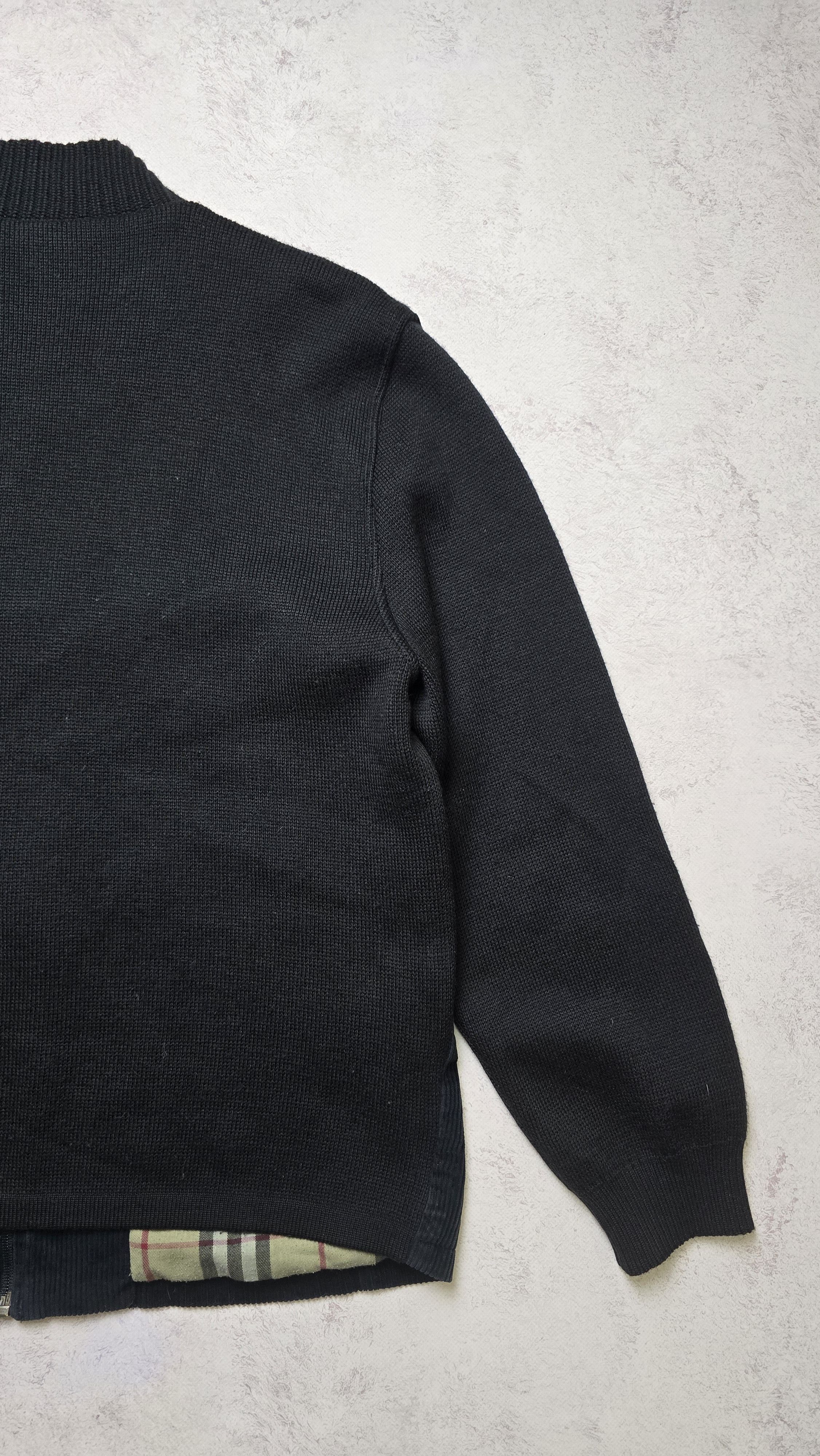 Burberry Sweater Jacket Merino Wool Corduroy Zip Nova Check Lined Size US XL / EU 56 / 4 - 7 Thumbnail