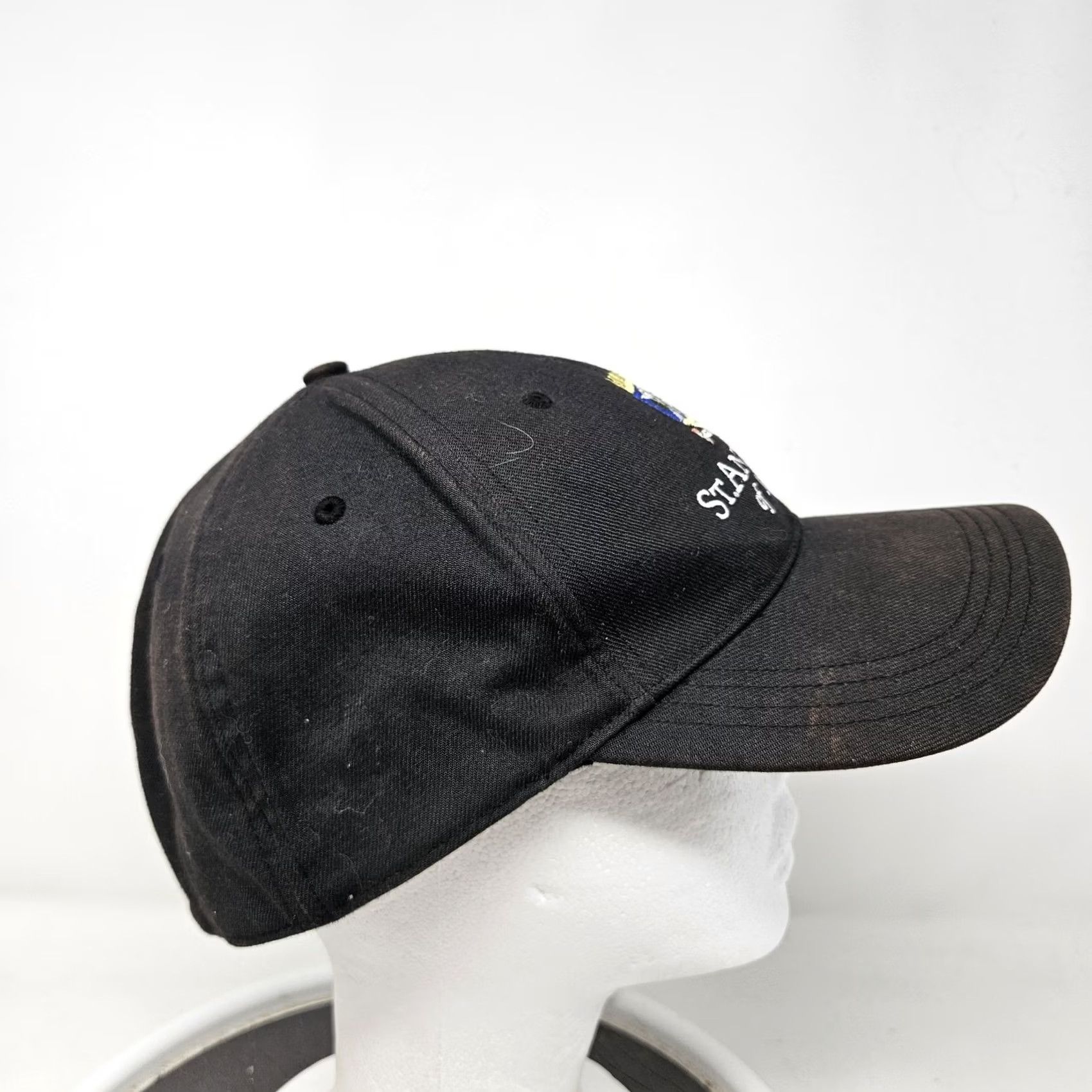Vintage St Andrews of Scotland Hat Cap Fitted Mens Large Embroidered Golf Crest L XL Black Cotton Spandex Twill Baseball Cap Crown Mens Size ONE SIZE - 3 Thumbnail