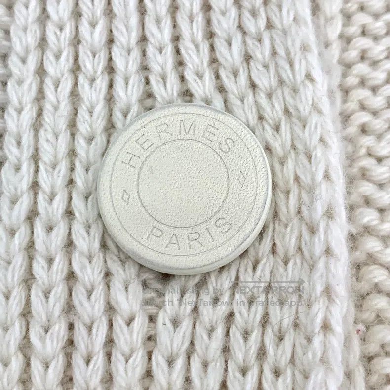 Hermes Hermes Beige Single-Breasted Mid-Length Cashmere Cardigan Size XXS / US 00 / IT 34 - 5 Thumbnail