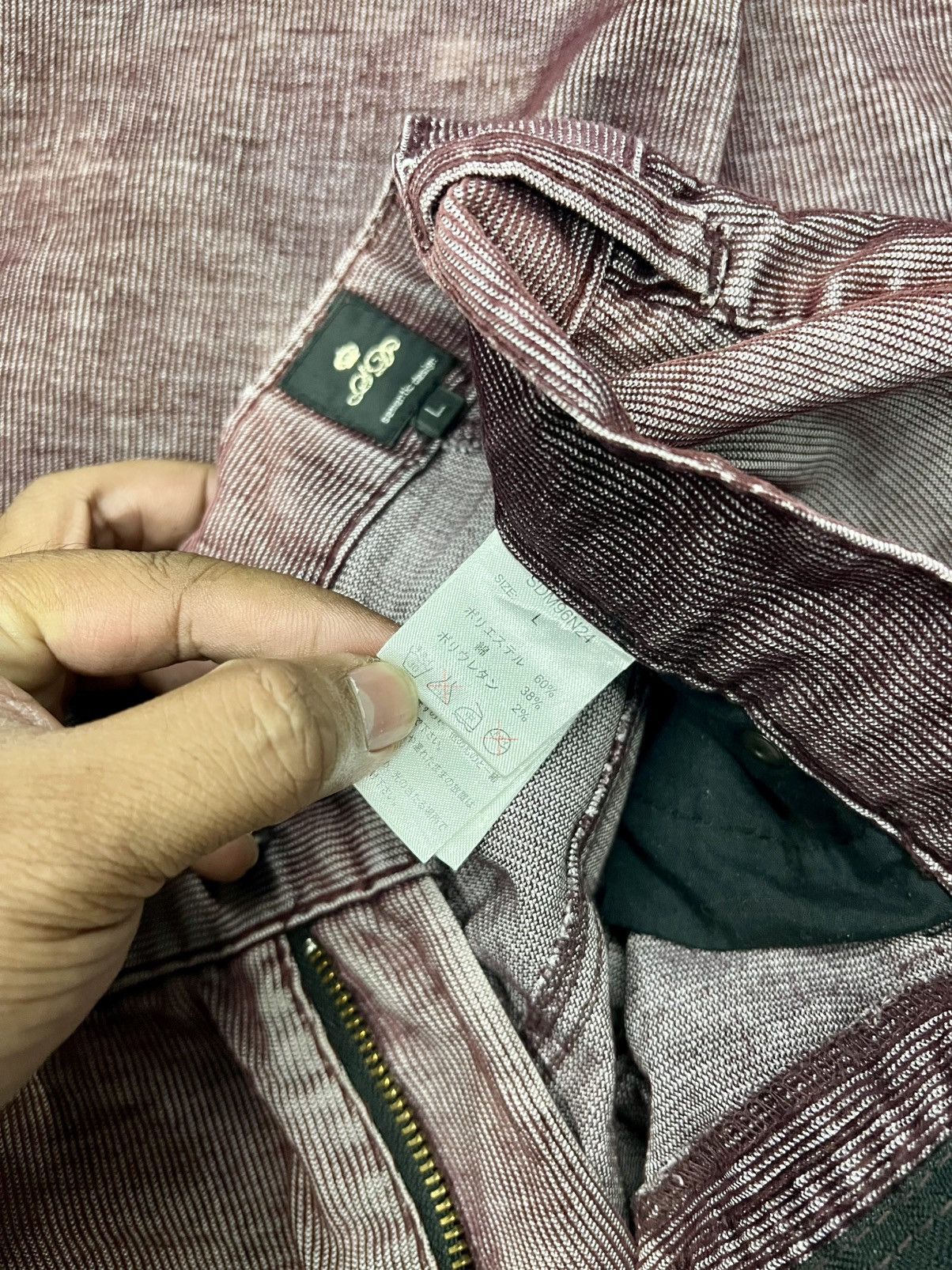 Japanese Brand Semantic Design Purple Washed Flared Corduroy Jeans Size US 34 / EU 50 - 10 Thumbnail