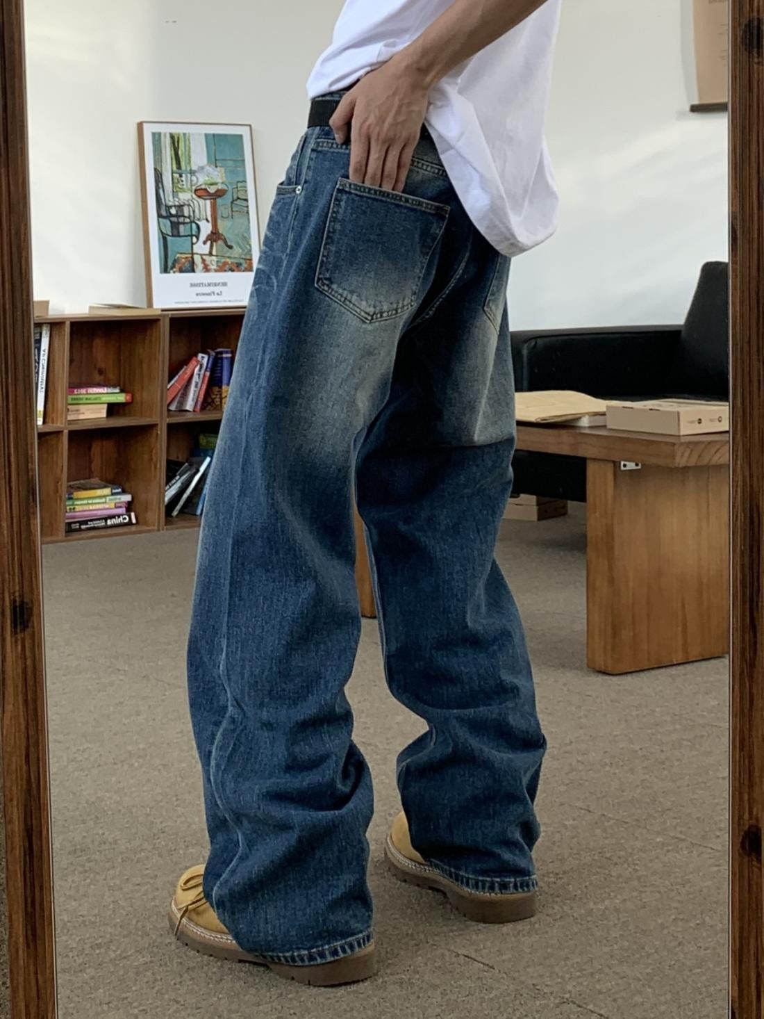 Japanese Brand × Jean Harajuku Casual Denim Pants Size US 35 - 2 Thumbnail