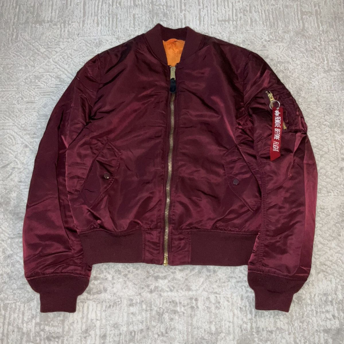 Other Alpha Industries Bomber Jacket Burgandy Size US L / EU 52-54 / 3 - 1 Thumbnail