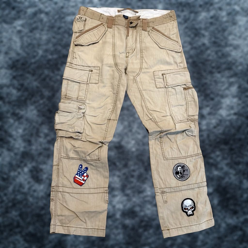Polo Ralph Lauren VINTAGE Polo Ralph Lauren Military Cargo Pants Mens 34x30 34x29 Beige Cotton Trousers Patches Logo Front Zip Button Cargo Pants Shoes? Size US S / EU 44-46 / 1 - 1 Thumbnail