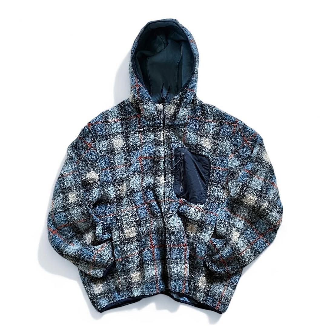JW Anderson Uniqlo x JW Anderson Plaid Fleece Hooded Jacket Size US XL / EU 56 / 4 - 1 Thumbnail