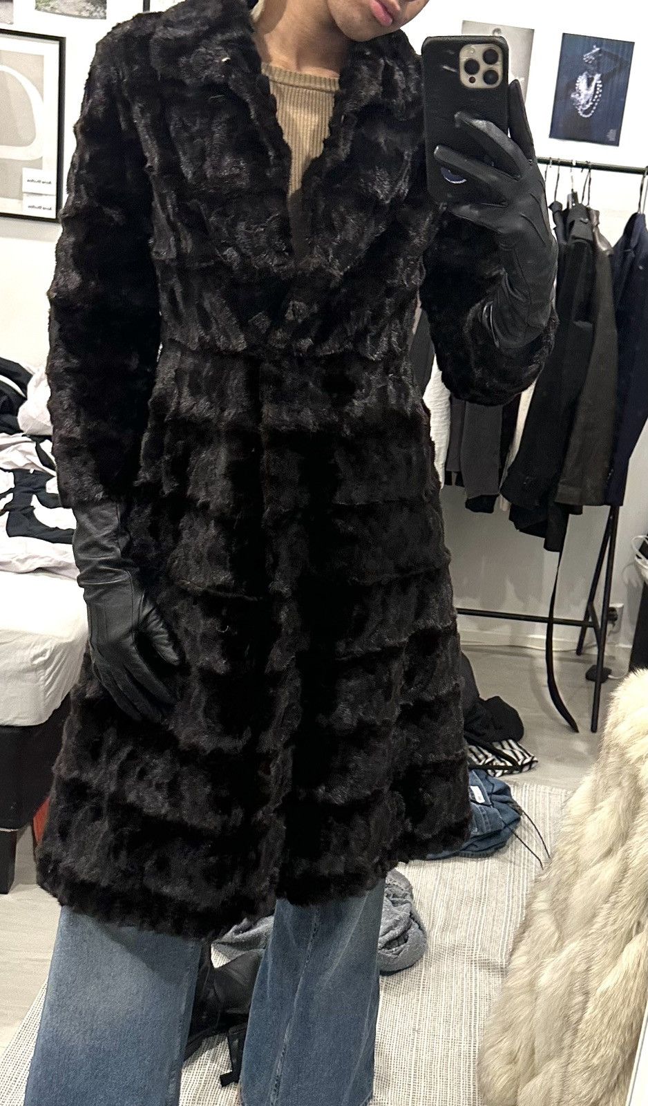 Vintage Darkbrown vintage mink fur Size M / US 6-8 / IT 42-44 - 2 Thumbnail