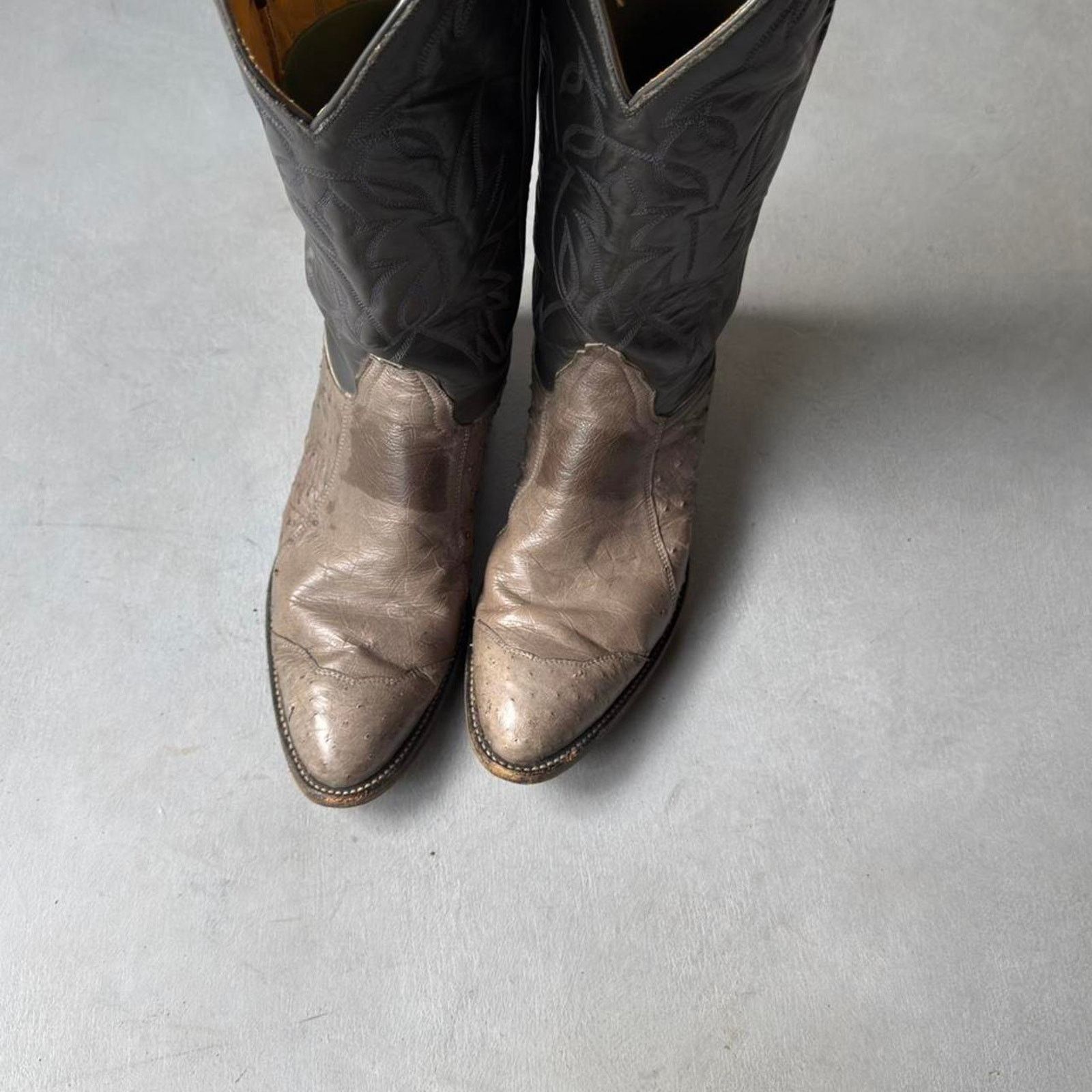 Tony Lama Vintage Tony Lama Western Ostrich Cowboy Boots Roper Rodeo Size US 9 / EU 42 - 5 Thumbnail