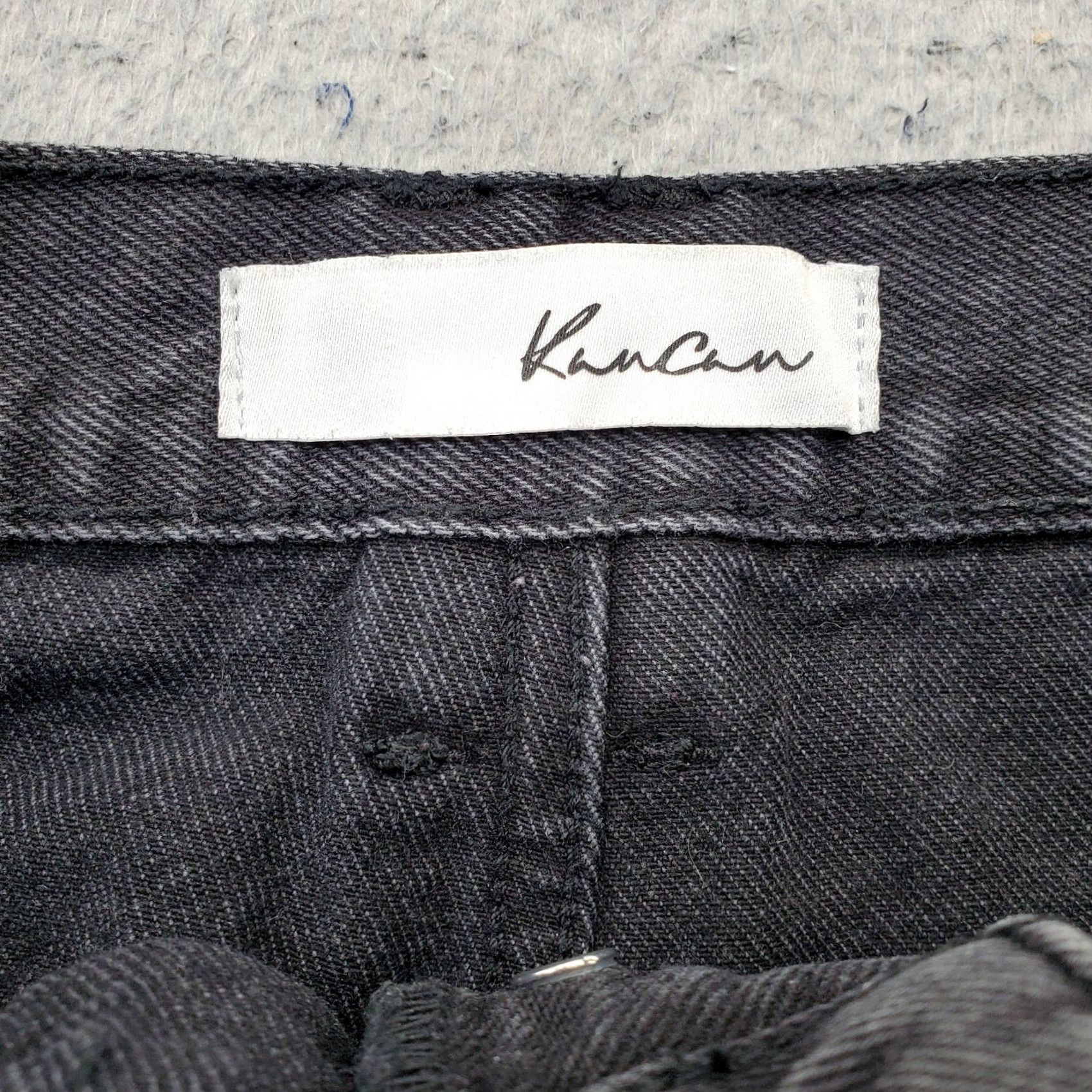 Vintage Kancan Womens 5/26 Black Denim Cargo Jeans Zip Pocket Button Fly Streetwear Boho Jeans 5 Womens Size 5 Size 27" / US 4 / IT 40 - 7 Thumbnail