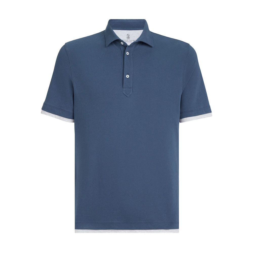 Brunello Cucinelli BLUE Polo Shirts