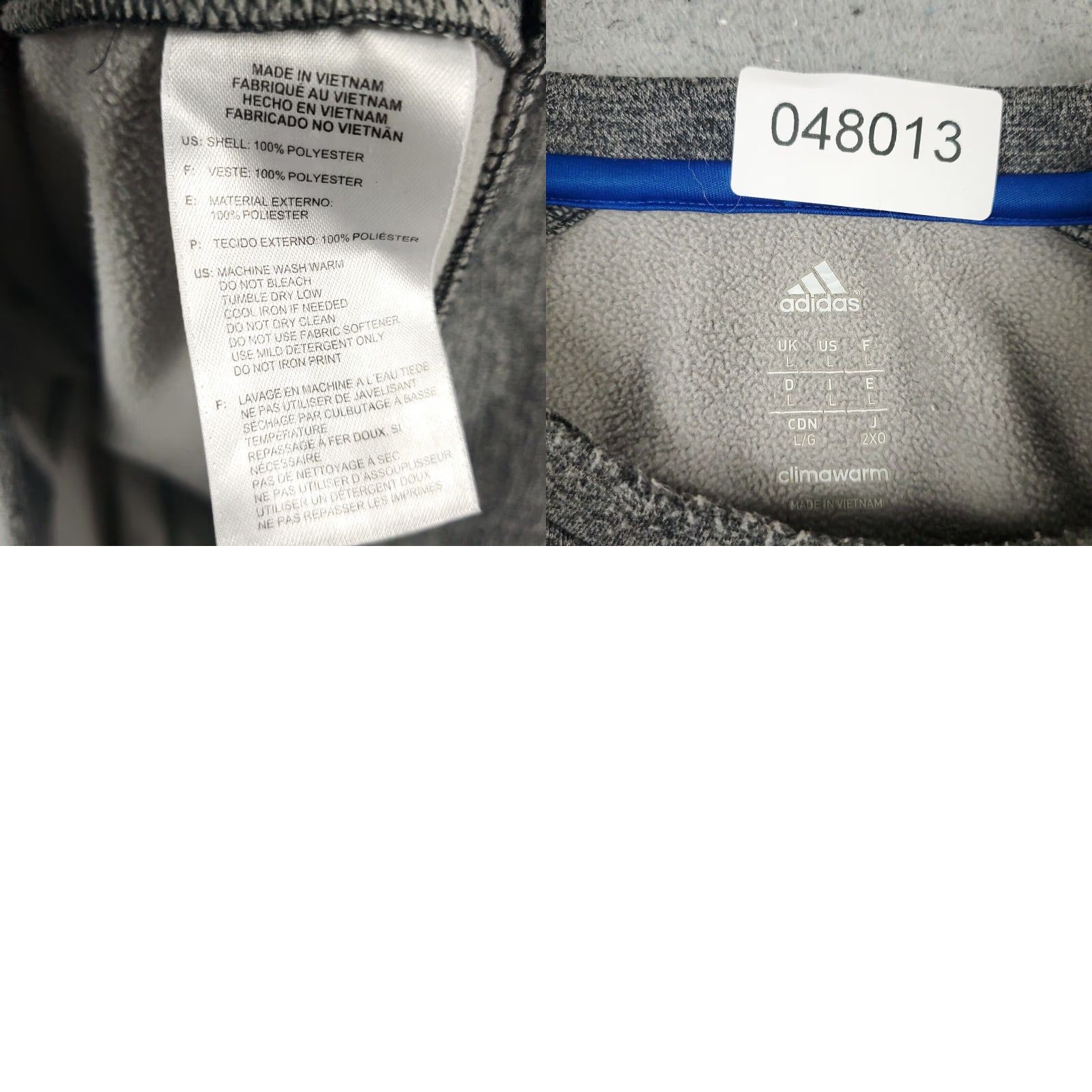 Adidas Adidas Large Gray Logo Pullover Sweater Mens Size US L / EU 52-54 / 3 - 8 Thumbnail