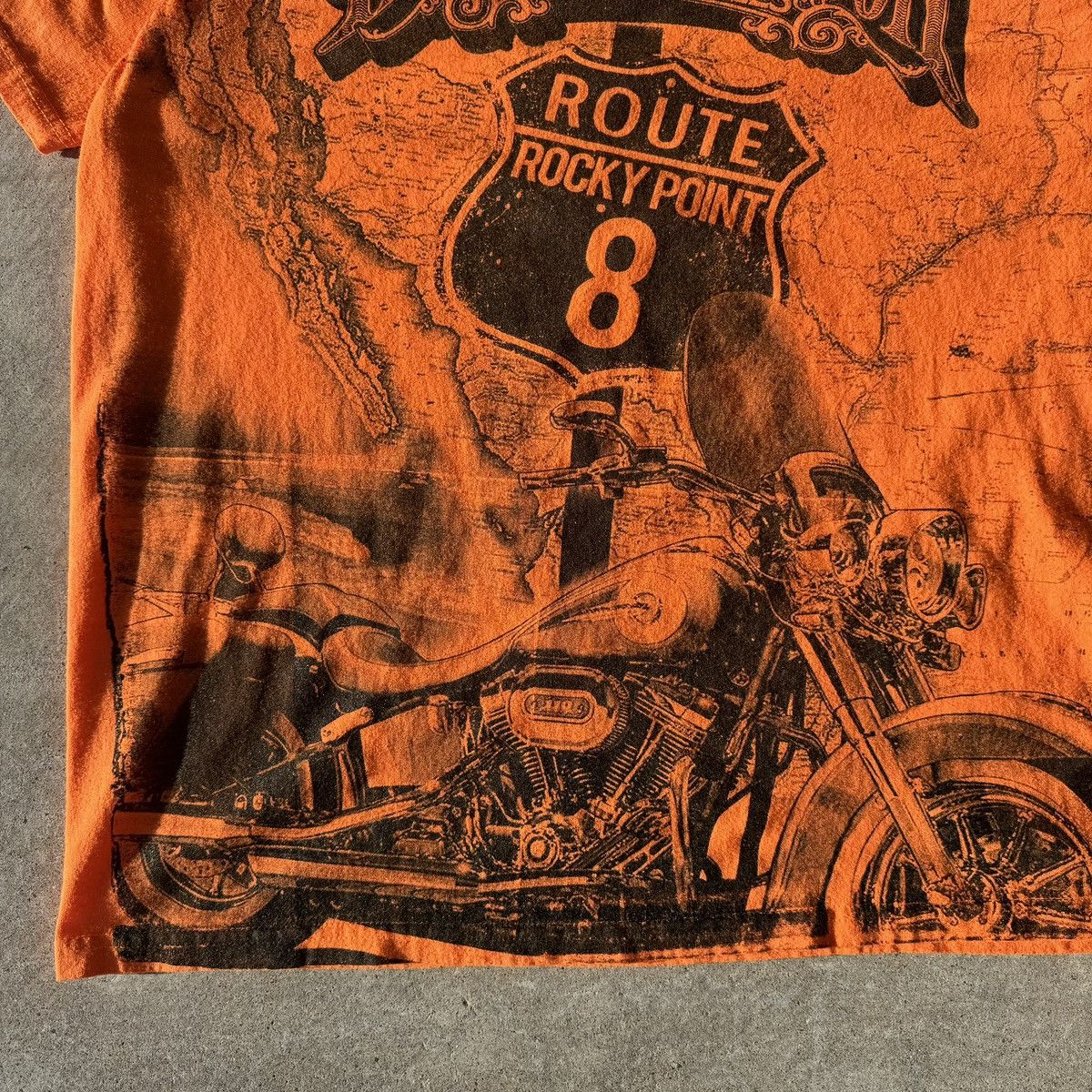 Affliction × JNCO × Tapout Vintage Y2K Grunge Crazy AOP Harley Orange Graphic Tee XL Size US XL / EU 56 / 4 - 6 Thumbnail