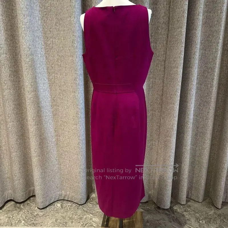 Max Mara MaxMara Summer Purple Wool Sleeveless Dress . Size XL / US 12-14 / IT 48-50 - 2 Thumbnail