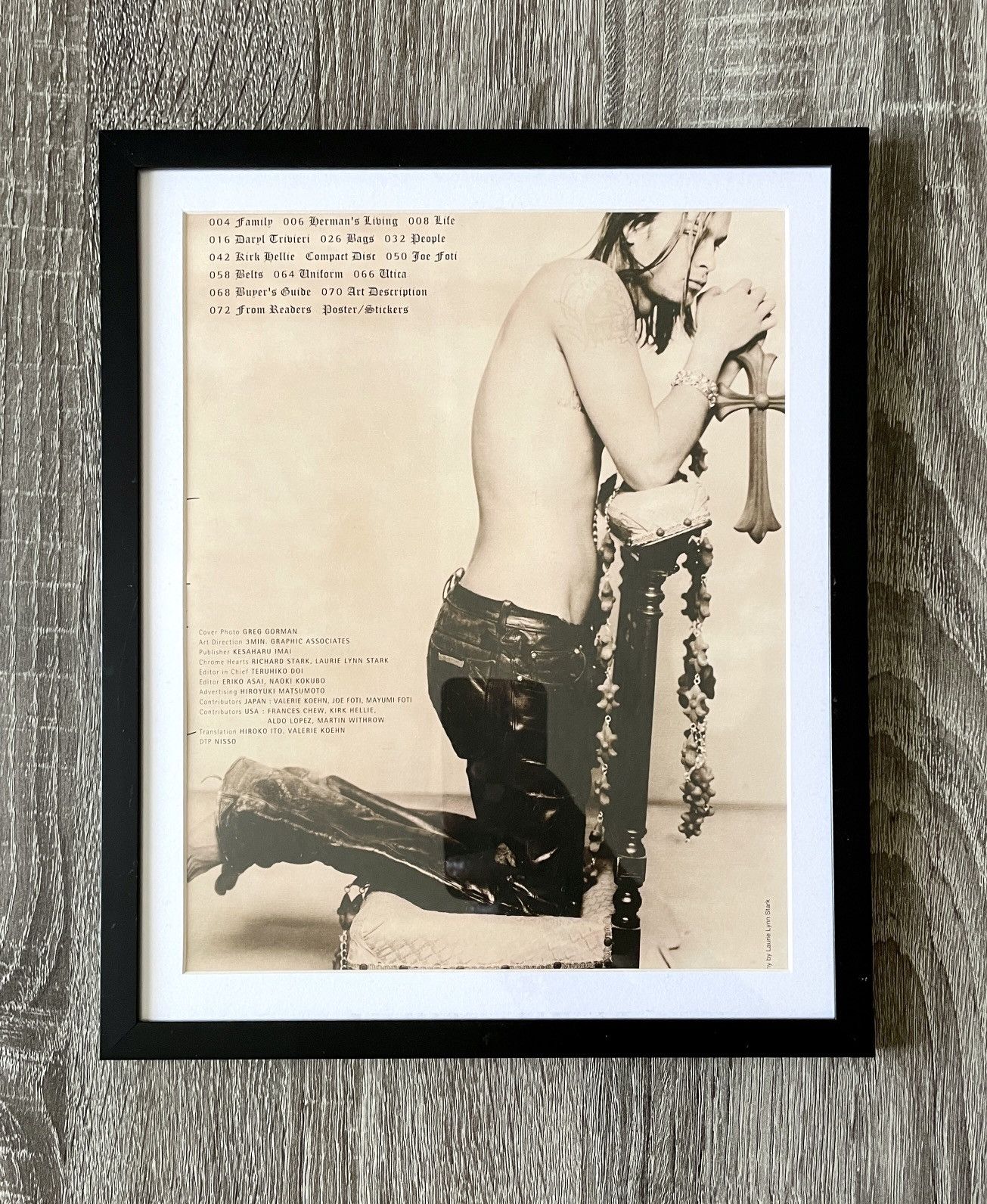 Chrome Hearts × Vintage Chrome Hearts close up 9x11 magazine cutout Framed poster Size ONE SIZE - 1 Thumbnail
