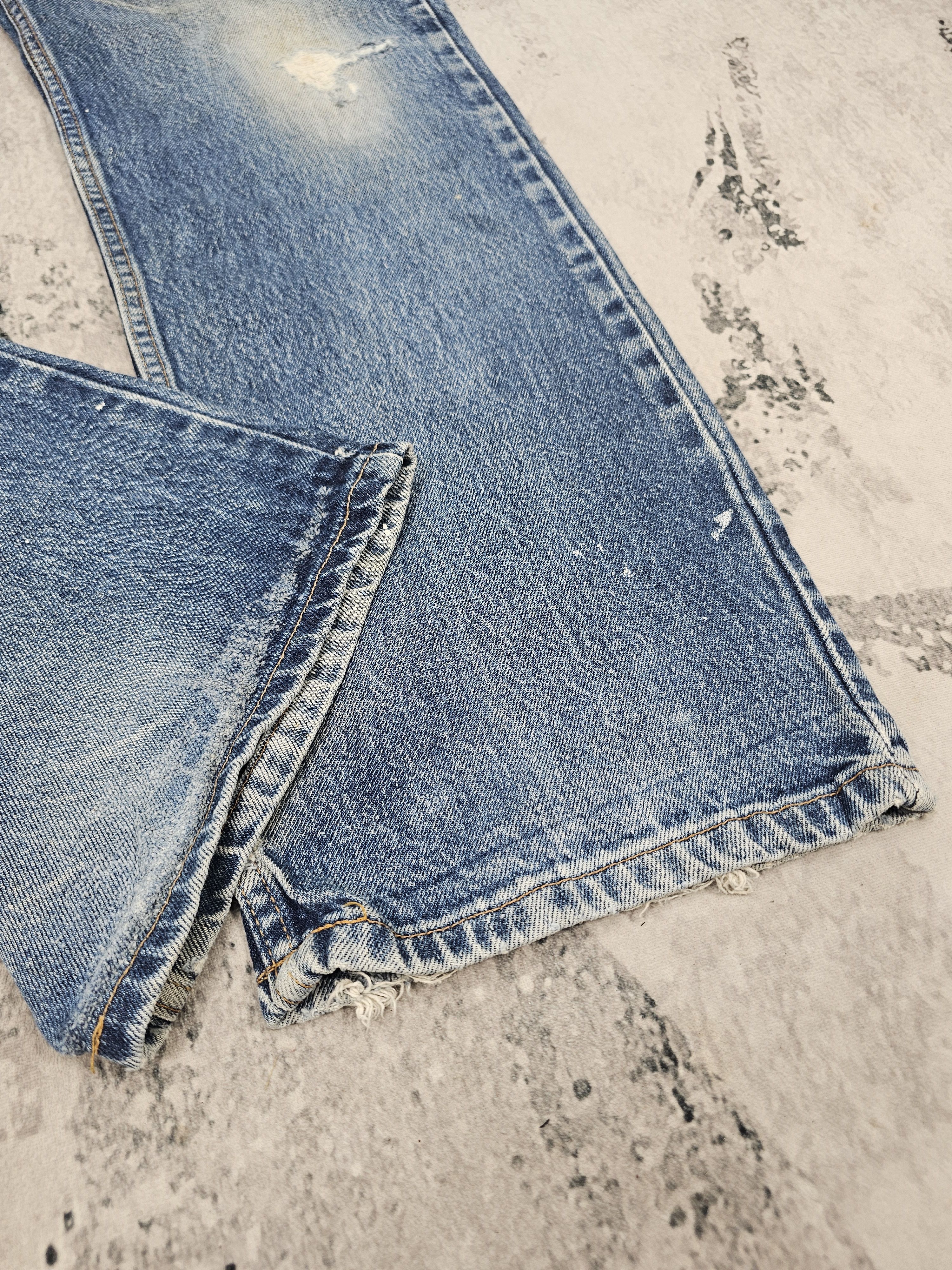 Levi's Vintage Clothing Vtg LEVIS 517 Boot Cut Flare Made In USA Ripped Jeans L0535 Size US 38 / EU 54 - 7 Thumbnail