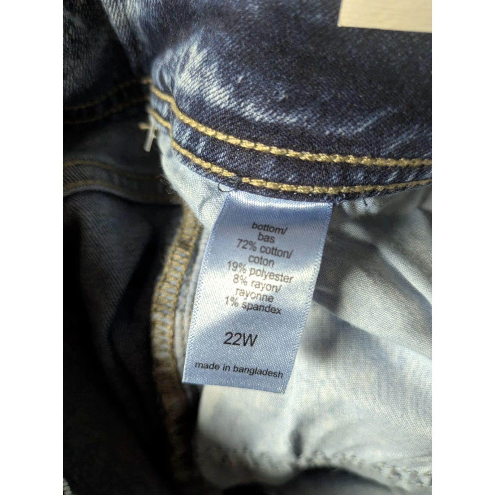 Vintage Maurice’s Skinny Capris Jeans 22W Plus Medium Wash Blue 5-Pocket Stretch NWT Womens Size ONE SIZE - 5 Thumbnail