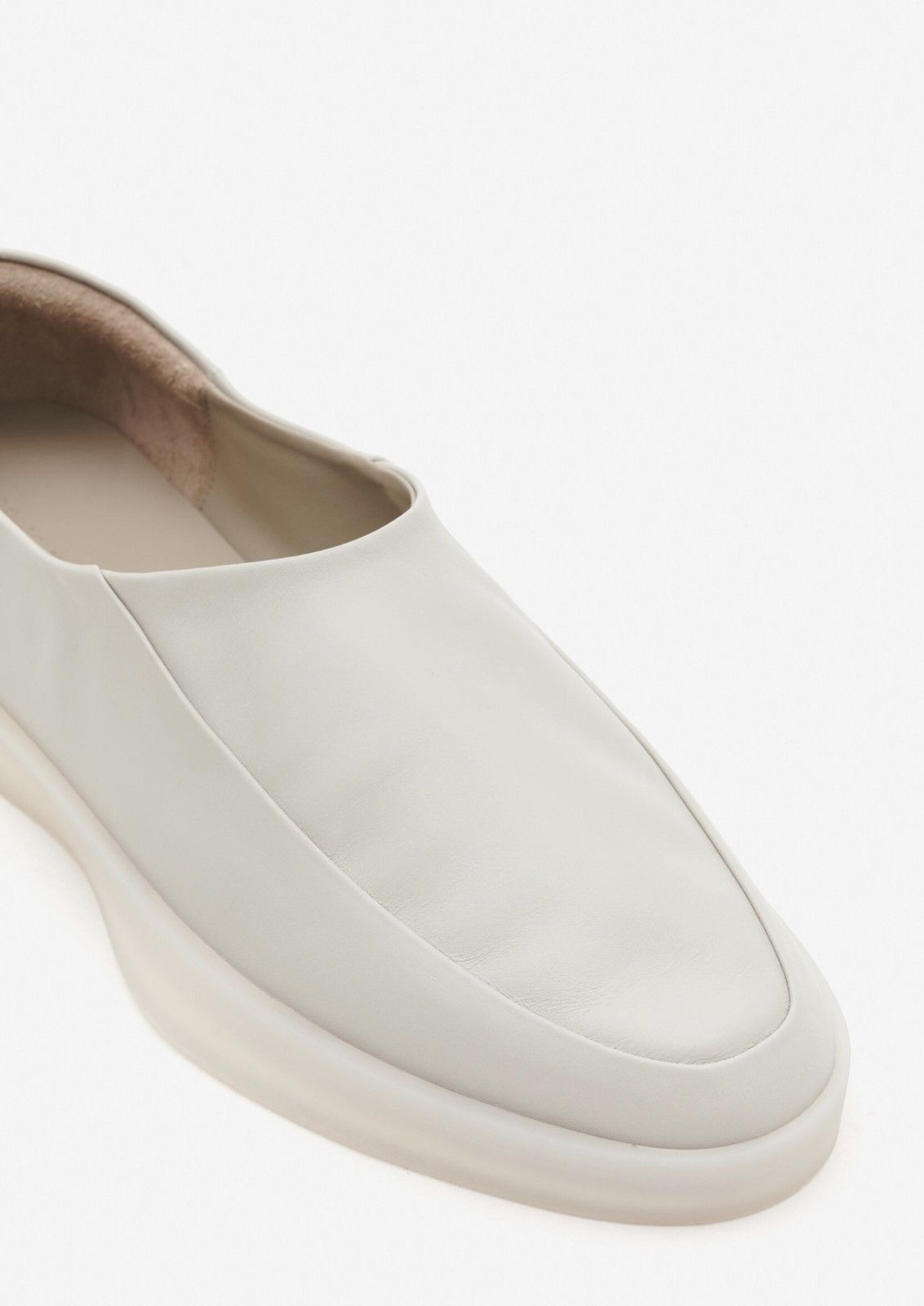 Fear of God Eternal Loafers in Light Grey Leather