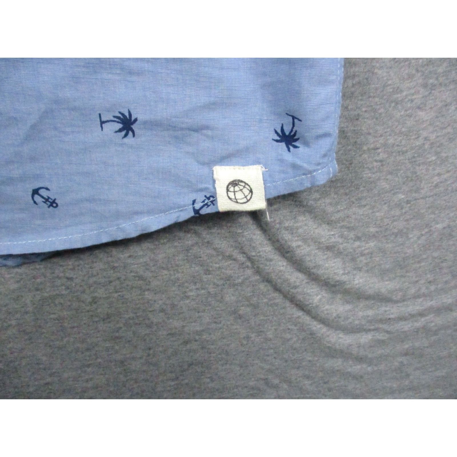 Vintage Free Planet Shirt Mens 14/16 Short Sleeve Button Up Blue Nautical Palm Tree 90s? Size US S / EU 44-46 / 1 - 3 Thumbnail