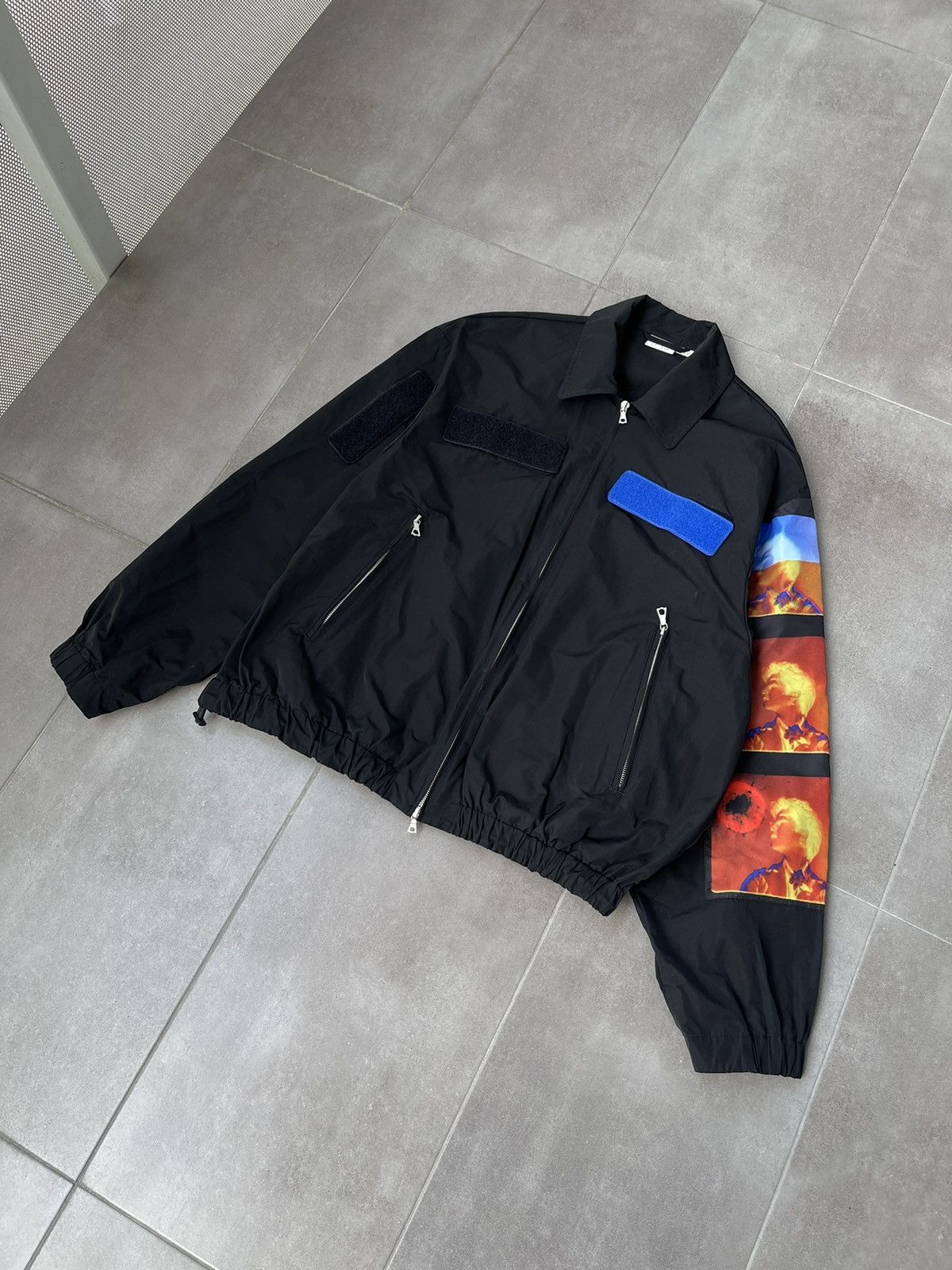Dries Van Noten !DS! SS21 Dries Van Noten X Len Lye Oversized Black Bomber Size US M / EU 48-50 / 2 - 2 Thumbnail
