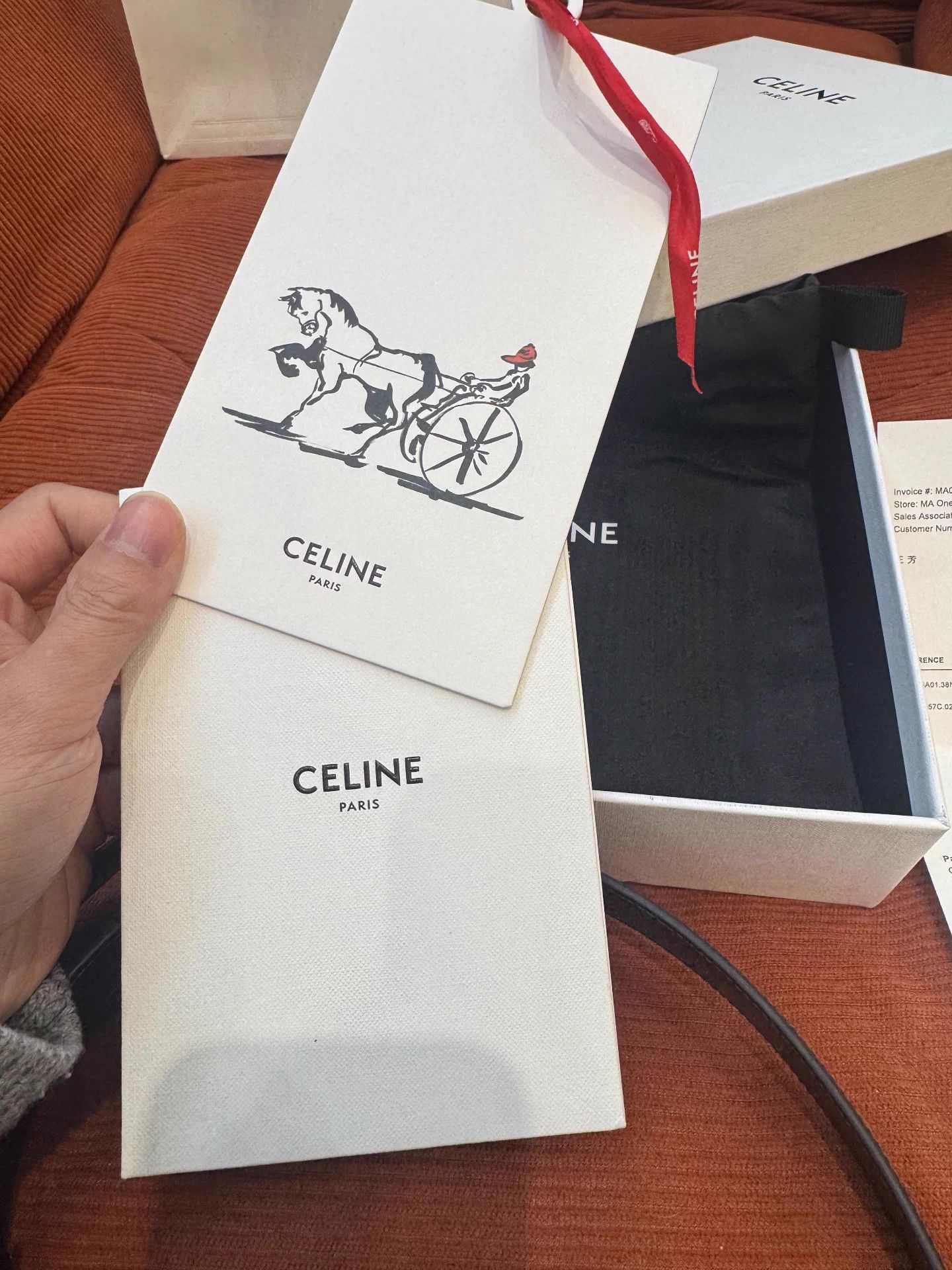 Celine CELINE Triomphe Belt 80 Black & Gold Size ONE SIZE - 5 Thumbnail