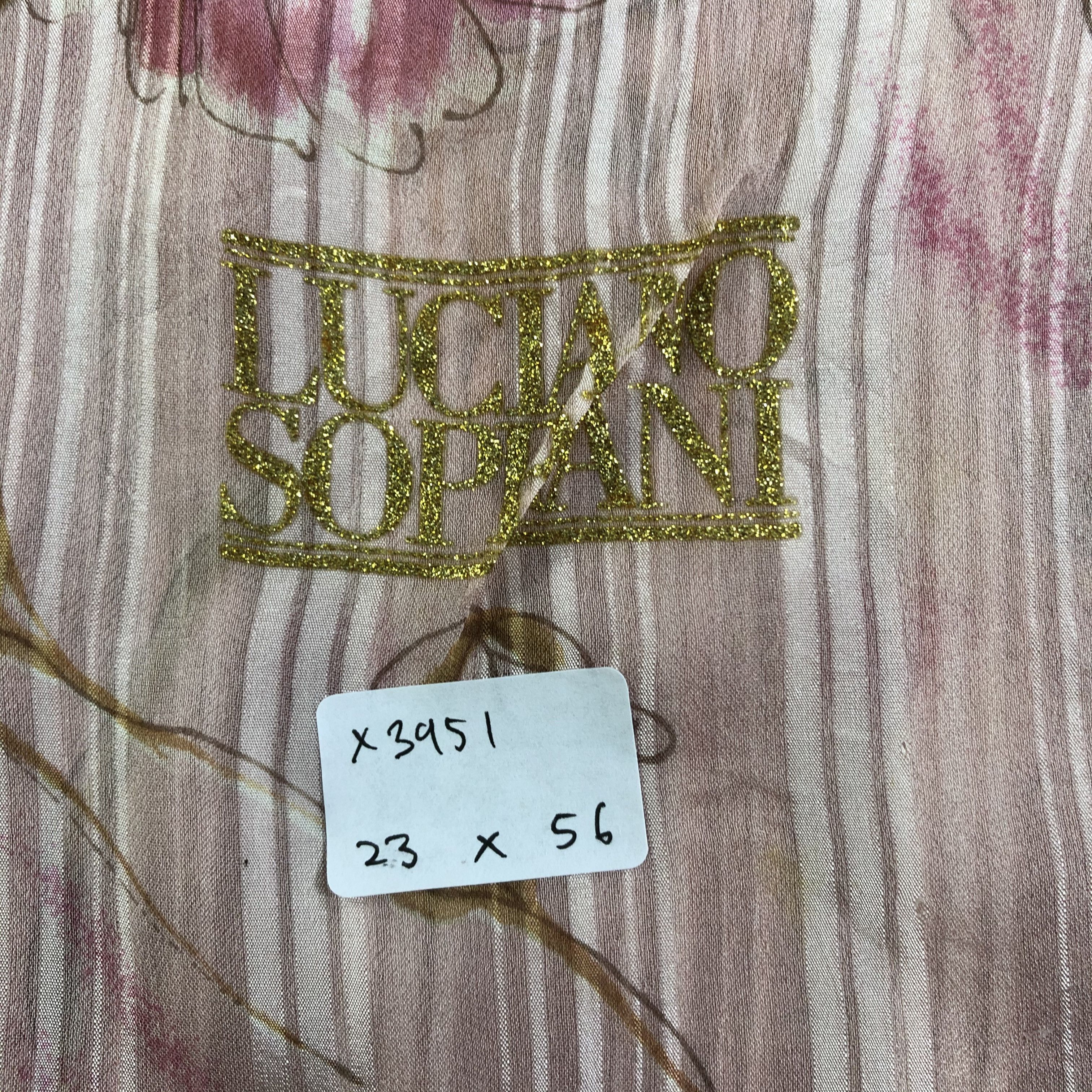 Vintage Vintage Luciano Soprani Silk Scarf Size ONE SIZE - 9 Thumbnail