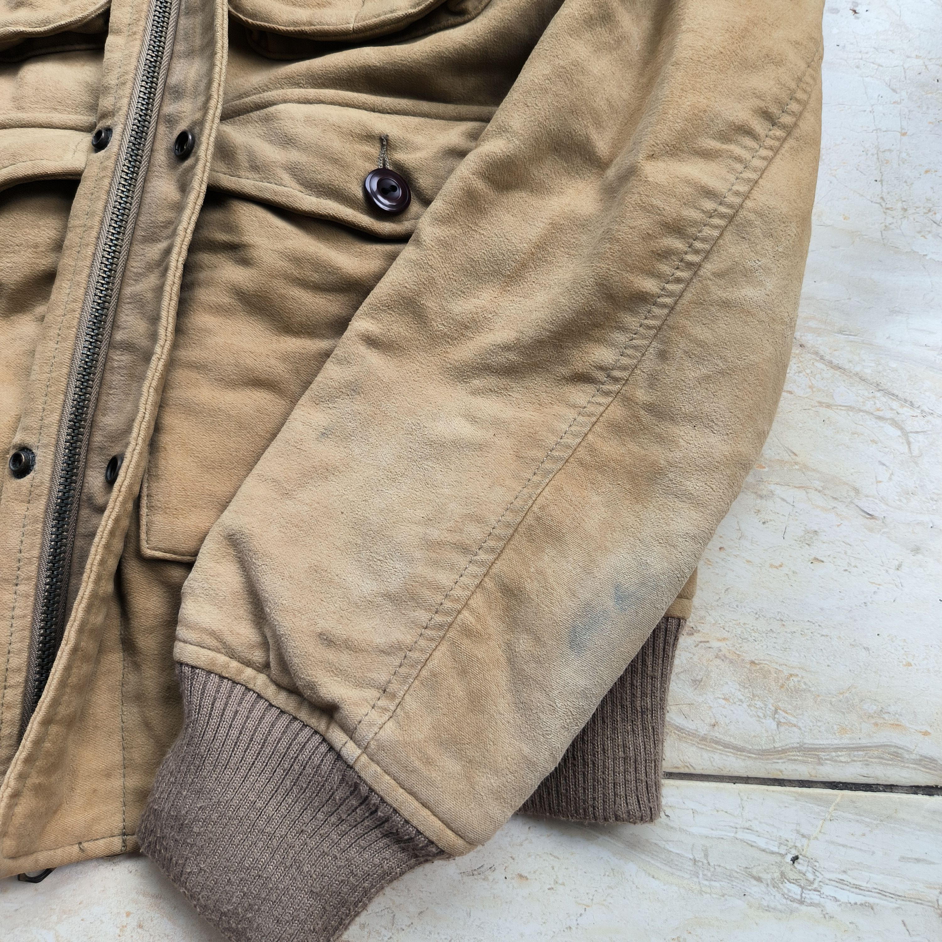 Vintage Vintage 1990s Melton Cargo Suede Jacket Size US M / EU 48-50 / 2 - 10 Thumbnail