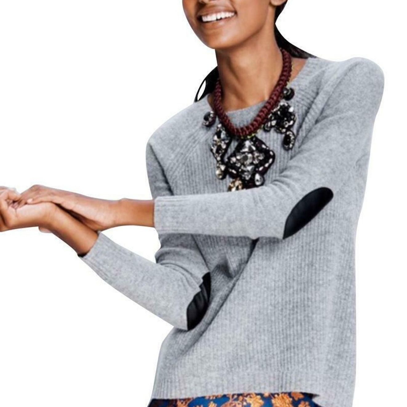 J.Crew J. Crew Womens Wool Sweater Leather Elbow Patch Sz S Preppy Size S / US 4 / IT 40 - 1 Thumbnail
