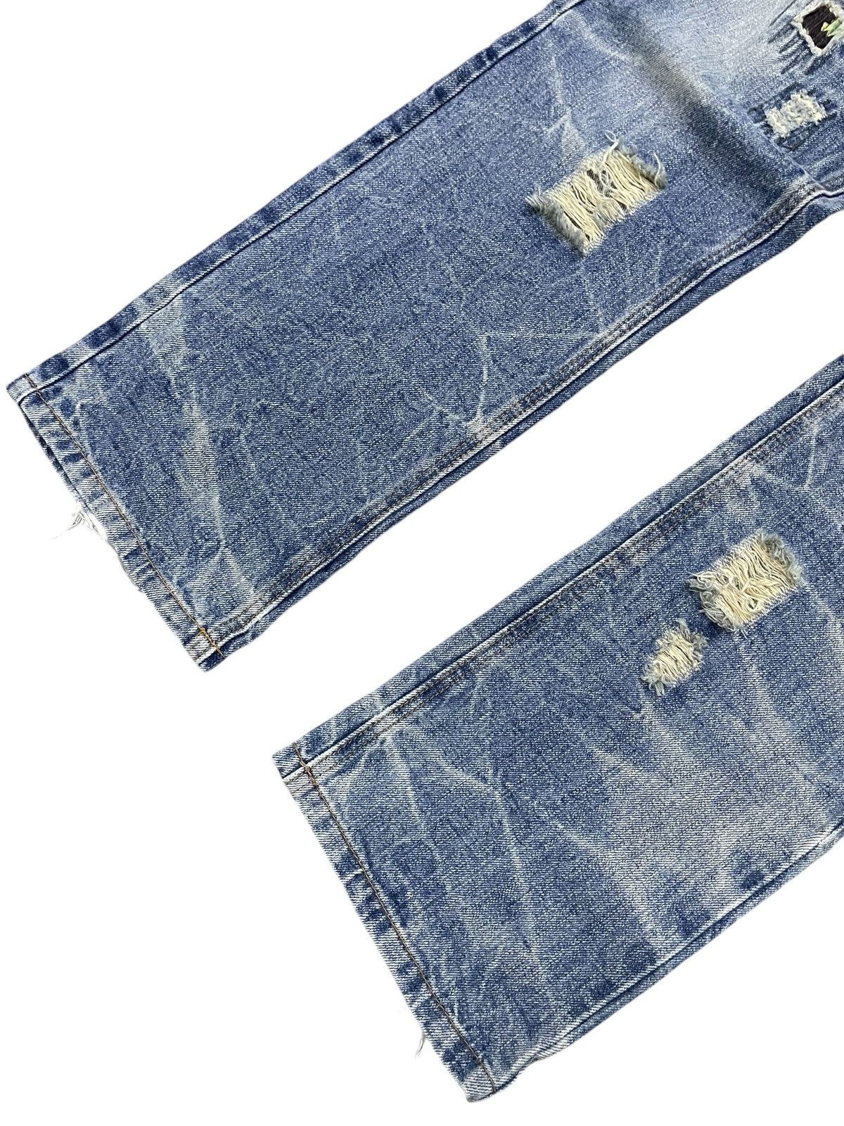 5351 POUR LES HOMMES × Hysteric Glamour Boro Heavy Stitched Japanese Brand Distressed Jeans Size US 30 / EU 46 - 5 Thumbnail