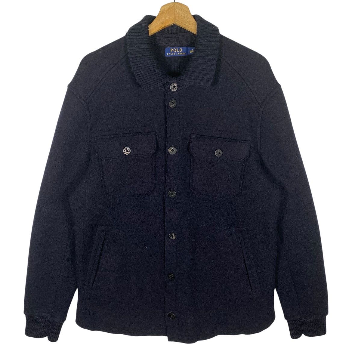 Polo Ralph Lauren × RRL Ralph Lauren Polo Ralph Lauren Wool Jacket Button L Size Navy Blue Colour Size US L / EU 52-54 / 3 - 4 Thumbnail