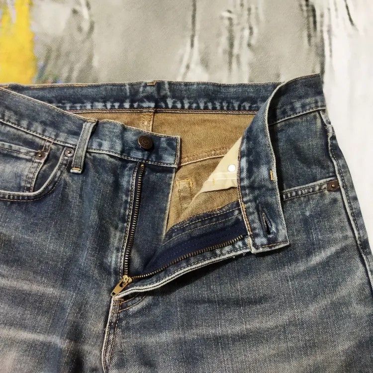 Edwin VINTAGE EDWIN 403 DISTRESSED FADED BLUE JEANS PANTS Size US 30 / EU 46 - 6 Thumbnail