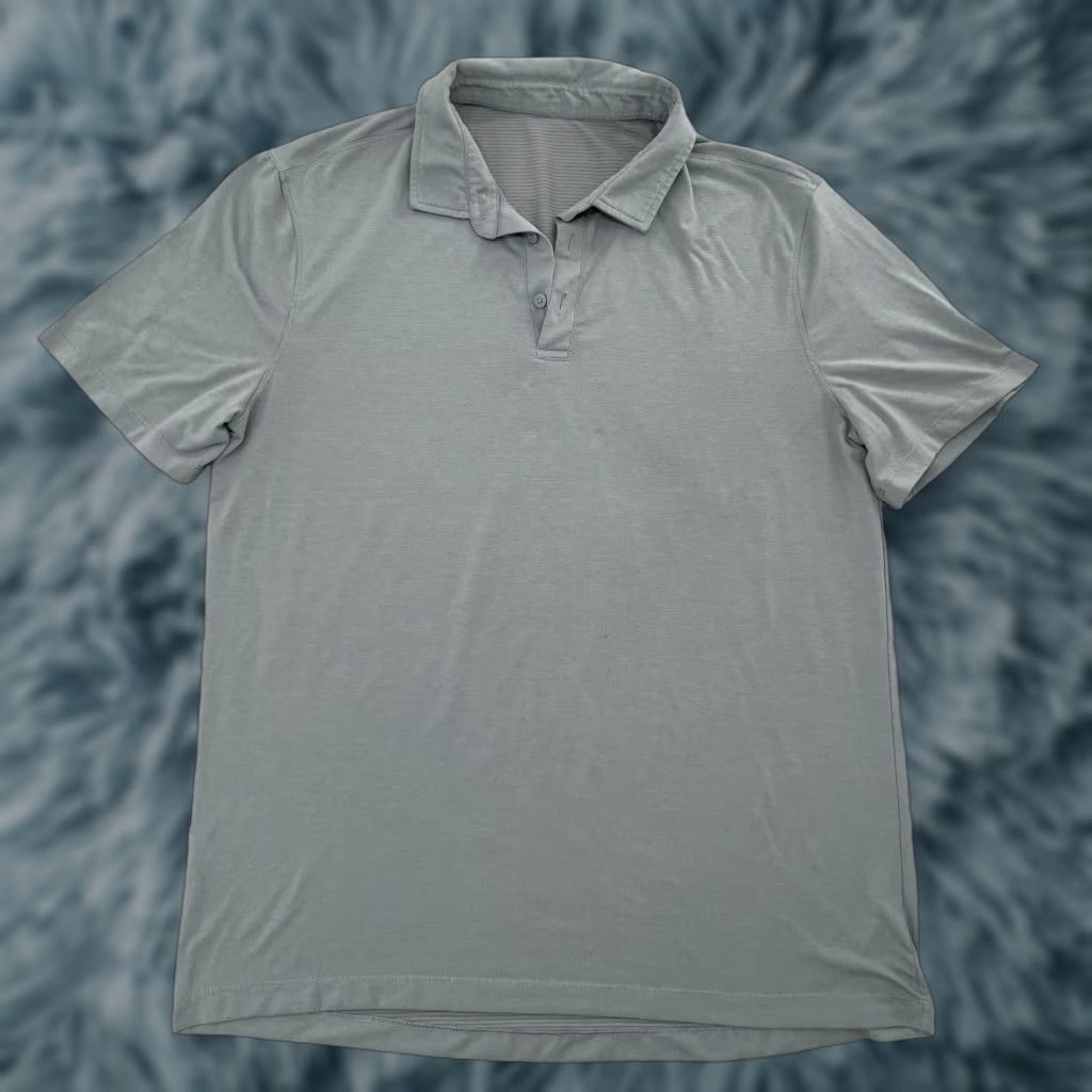 Lululemon LULULEMON Tech Polo Shirt Adult Large Blue Short Sleeve Activewear Mens Size US L / EU 52-54 / 3 - 1 Thumbnail