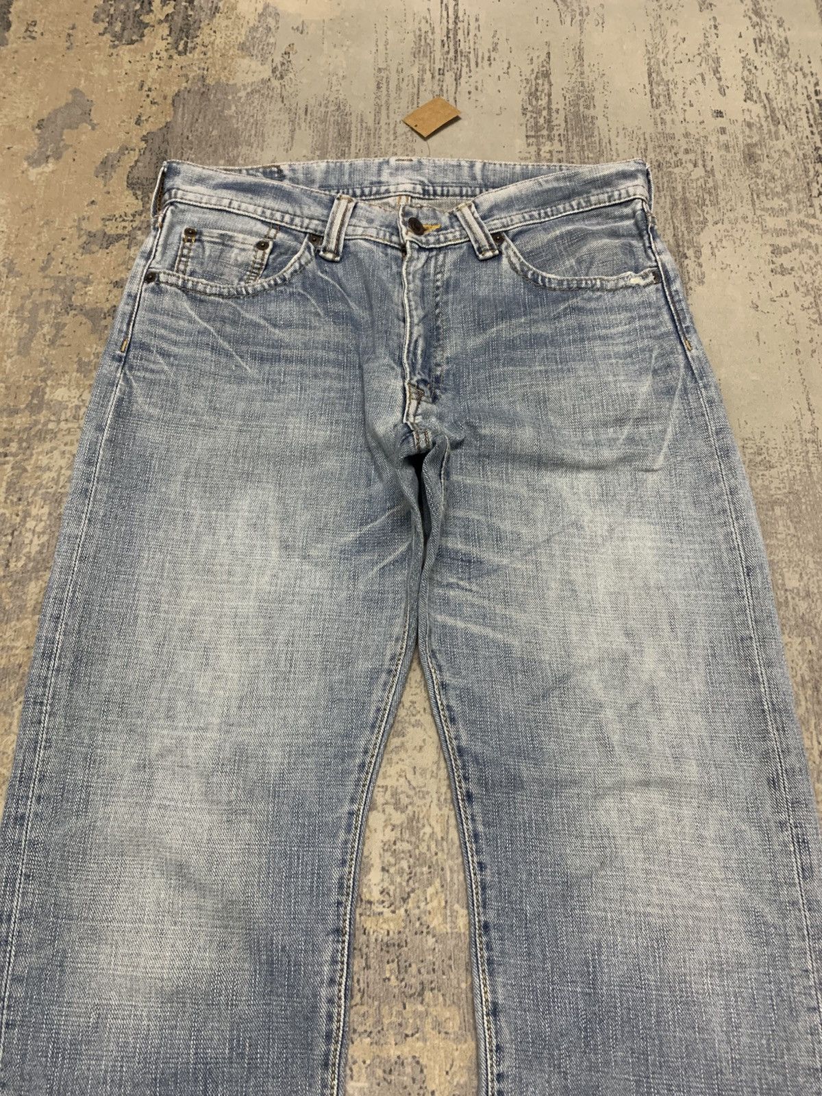 Japanese Brand Vintage 90’s Gl Heart Sand Washed Distress Jean Size US 33 - 2 Thumbnail
